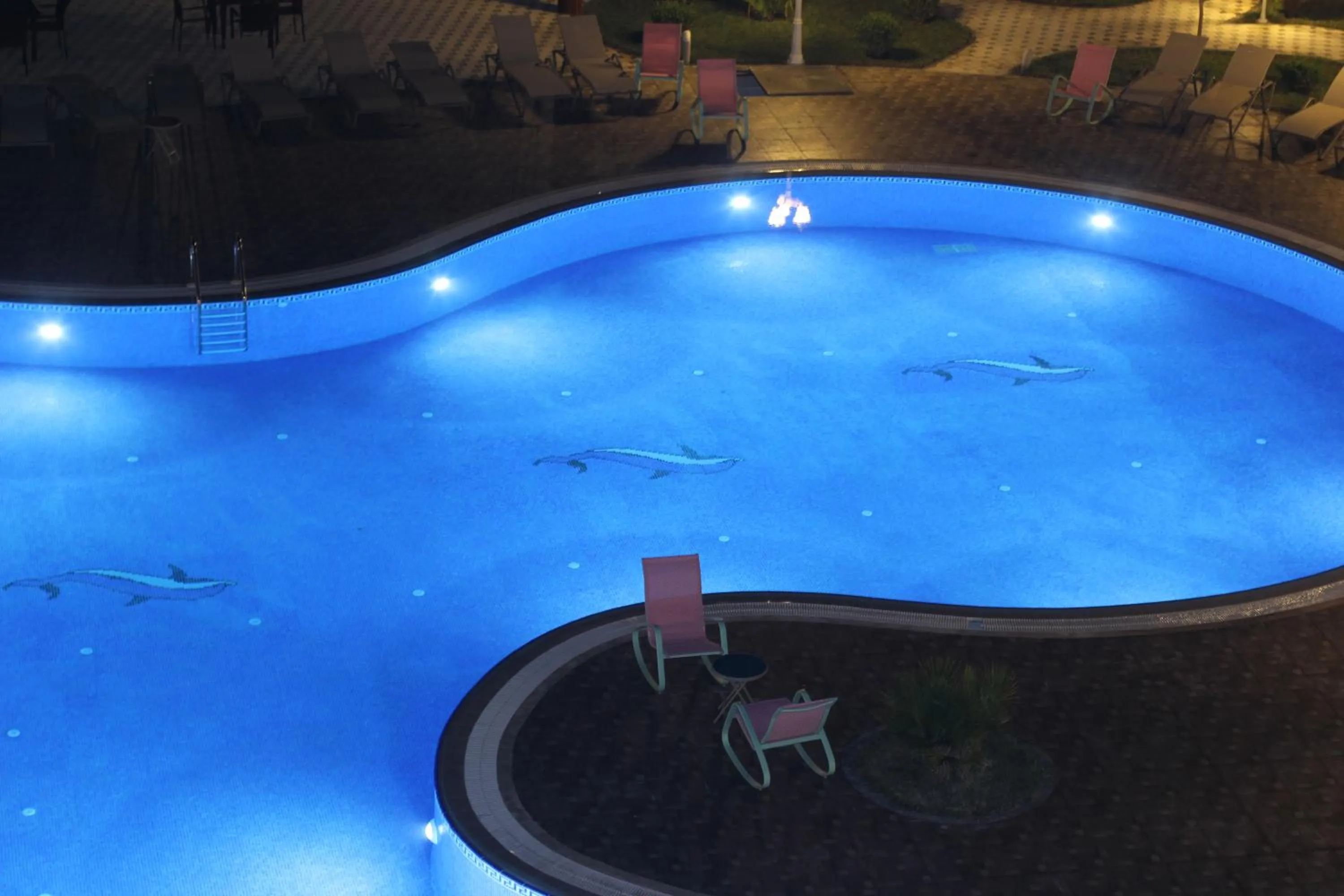 Pool view in Khazar Inji Hotel