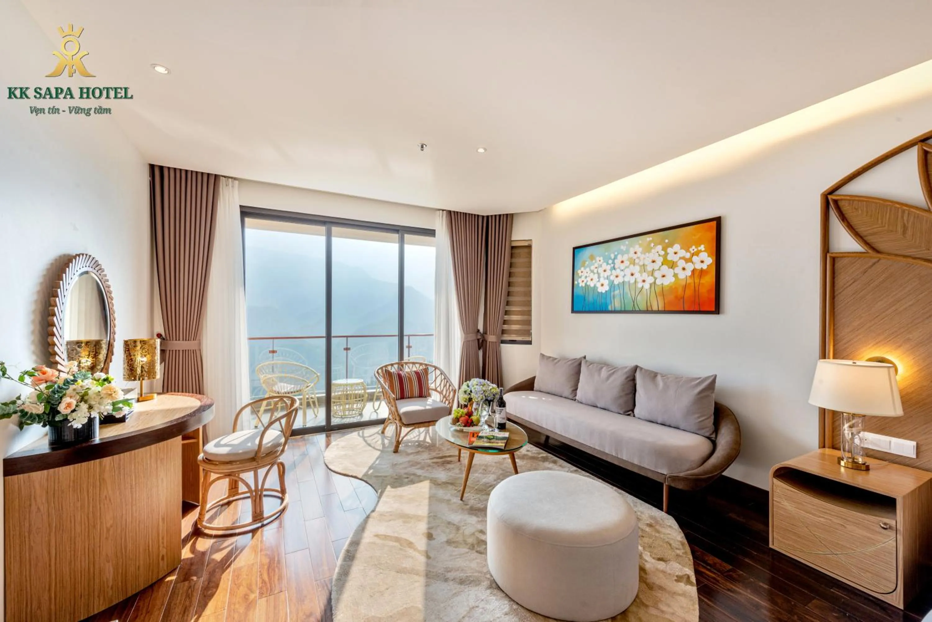 Bed in KK Sapa Hotel