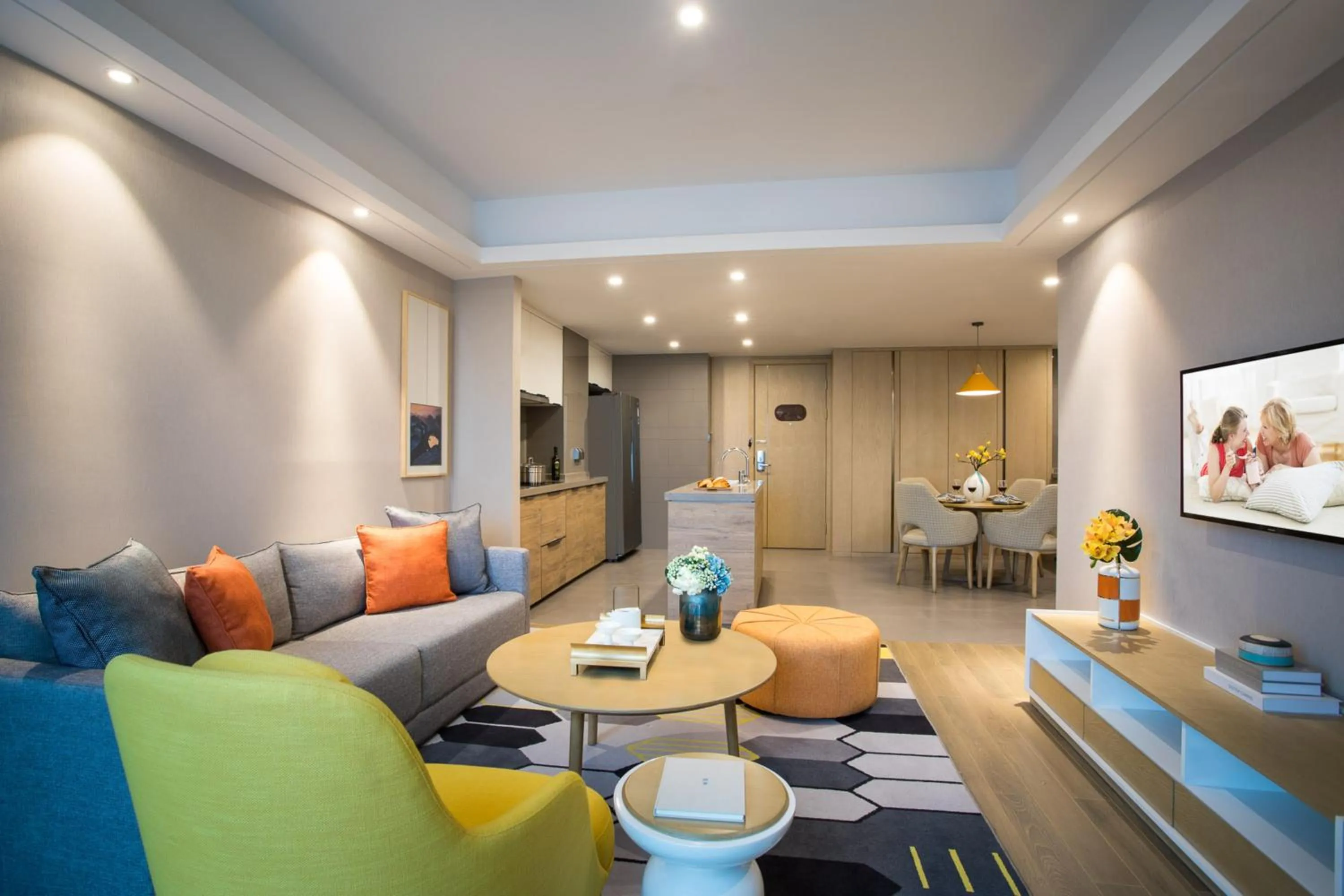 Living room in Citadines Keqiao Shaoxing