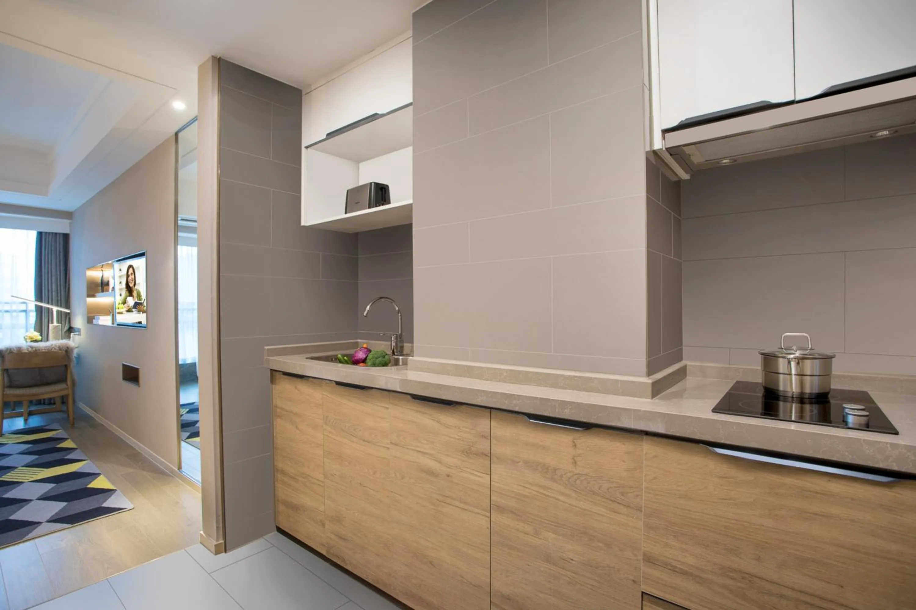 Kitchen or kitchenette in Citadines Keqiao Shaoxing
