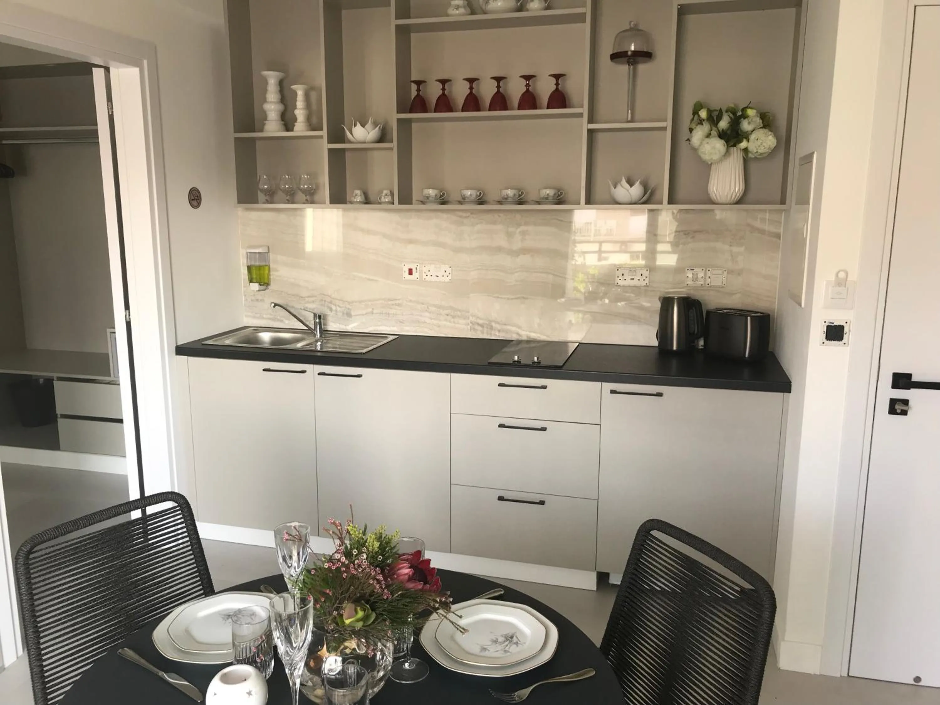 Kitchen or kitchenette in Levante Holiday Apartments