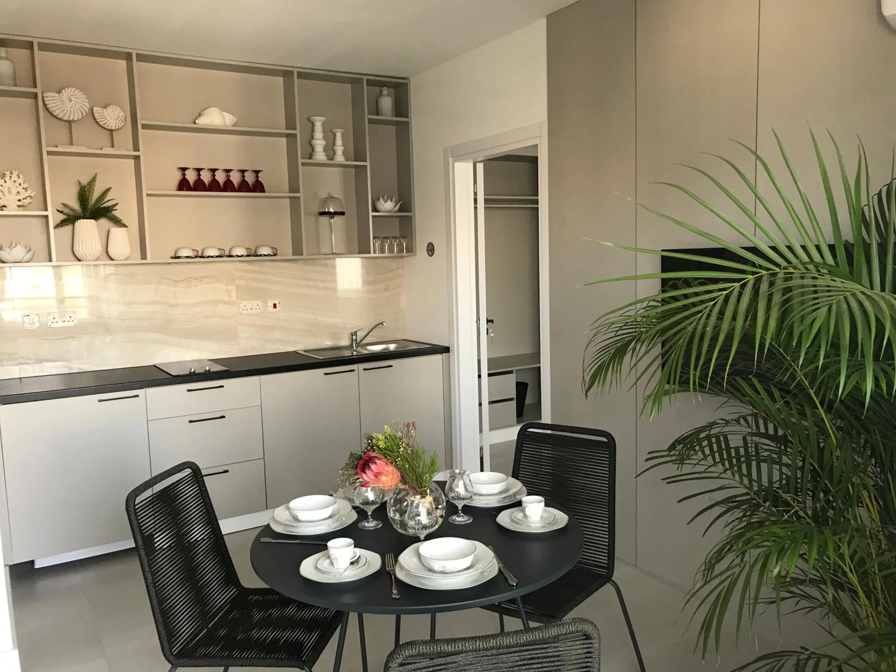 Kitchen or kitchenette in Levante Holiday Apartments