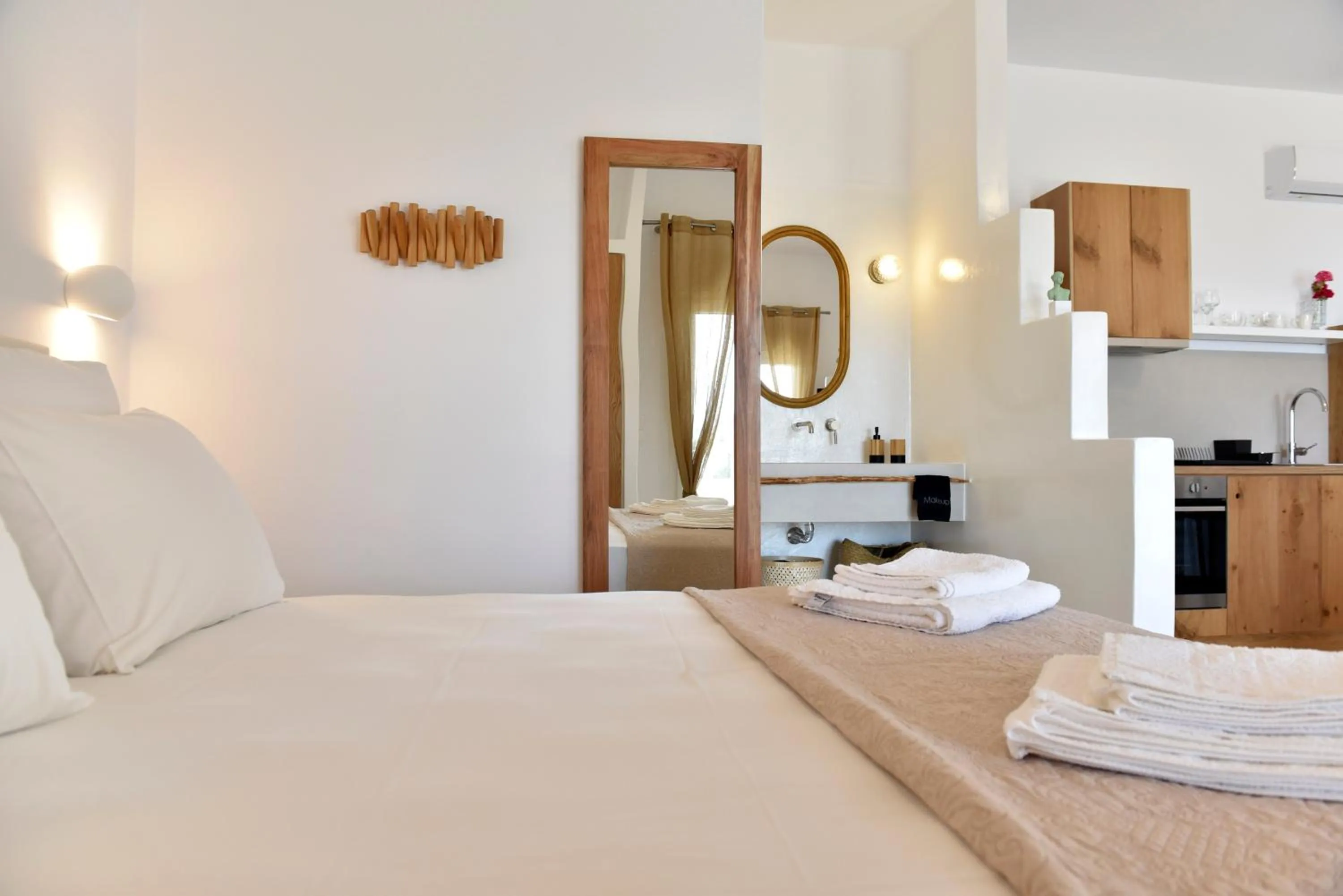 Bed in Giourgas Studios & Apartments