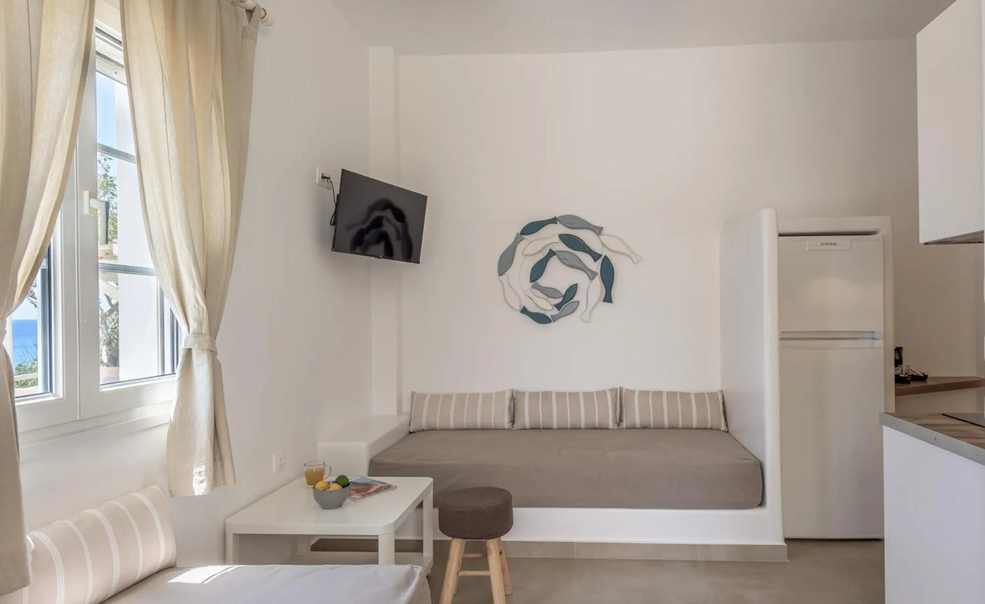 Bed in Giourgas Studios & Apartments