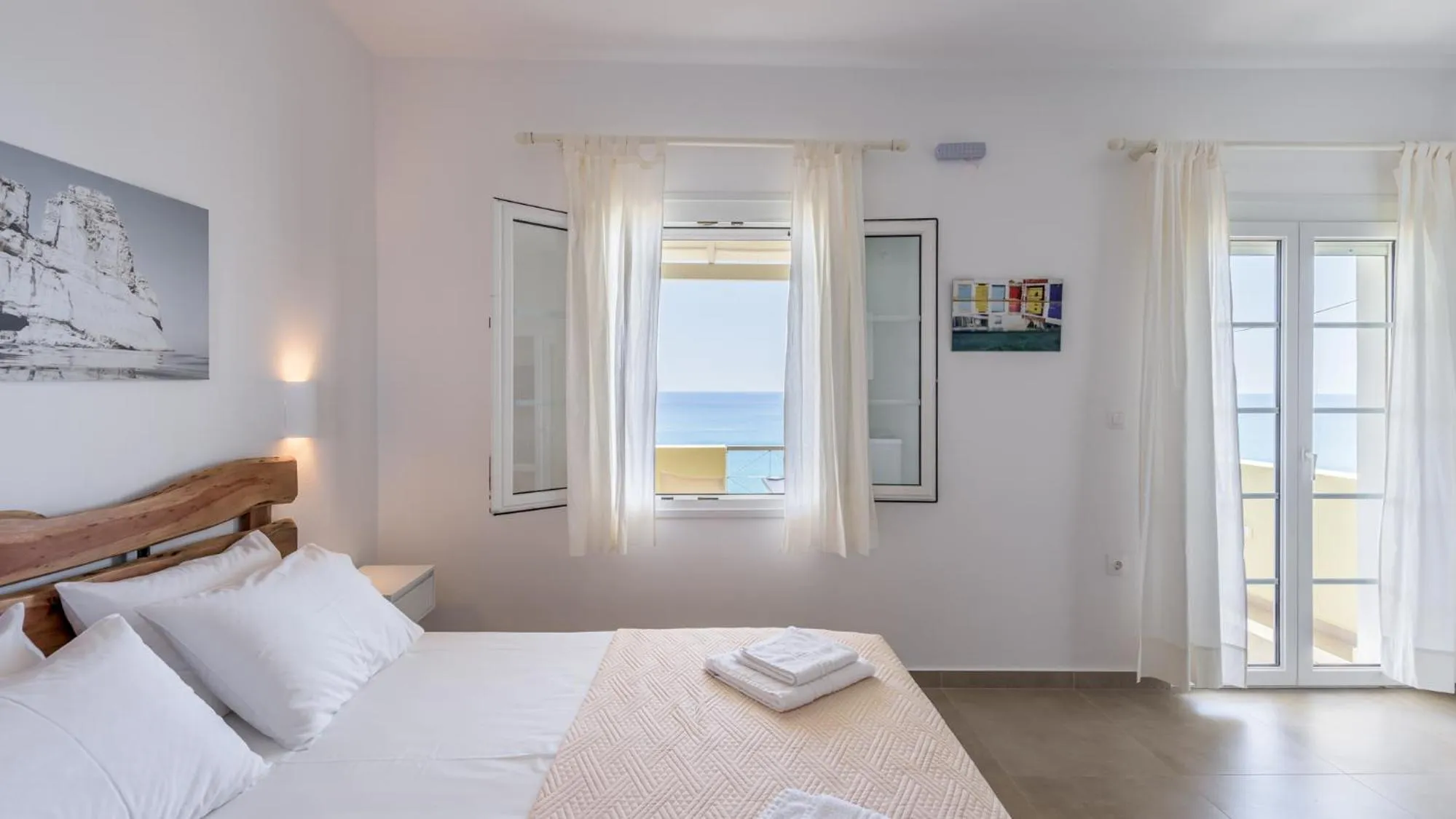 Bed in Giourgas Studios & Apartments