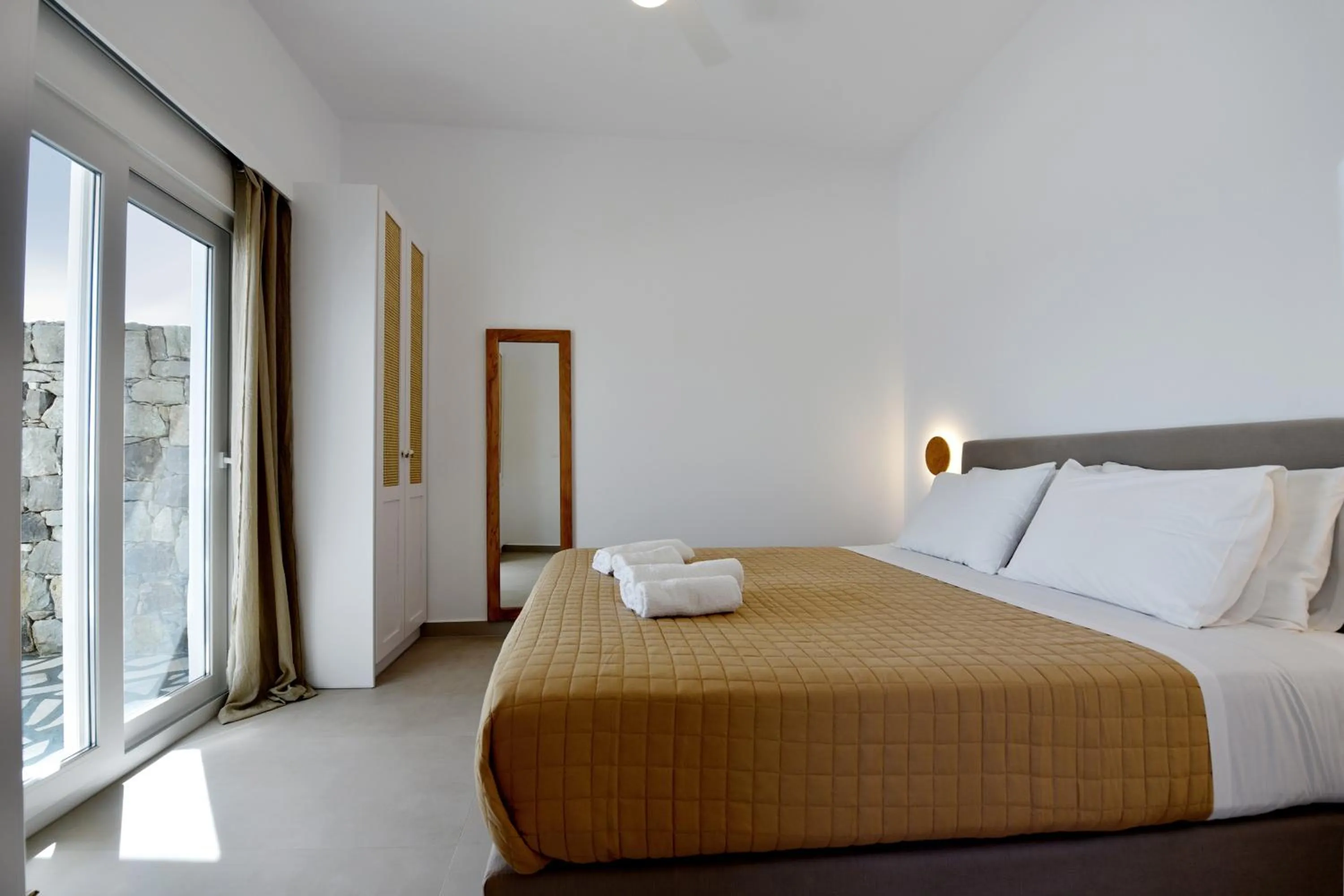 Bed in Giourgas Studios & Apartments