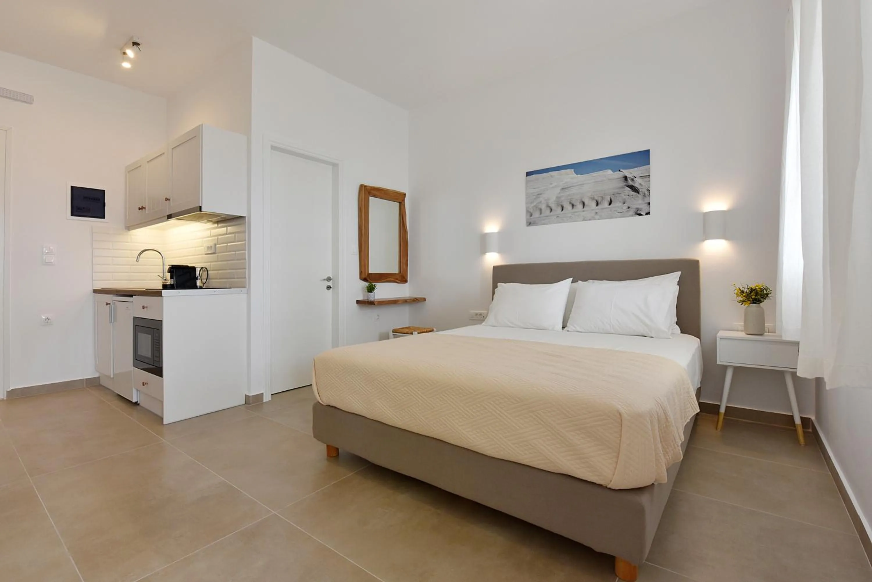 Bed in Giourgas Studios & Apartments