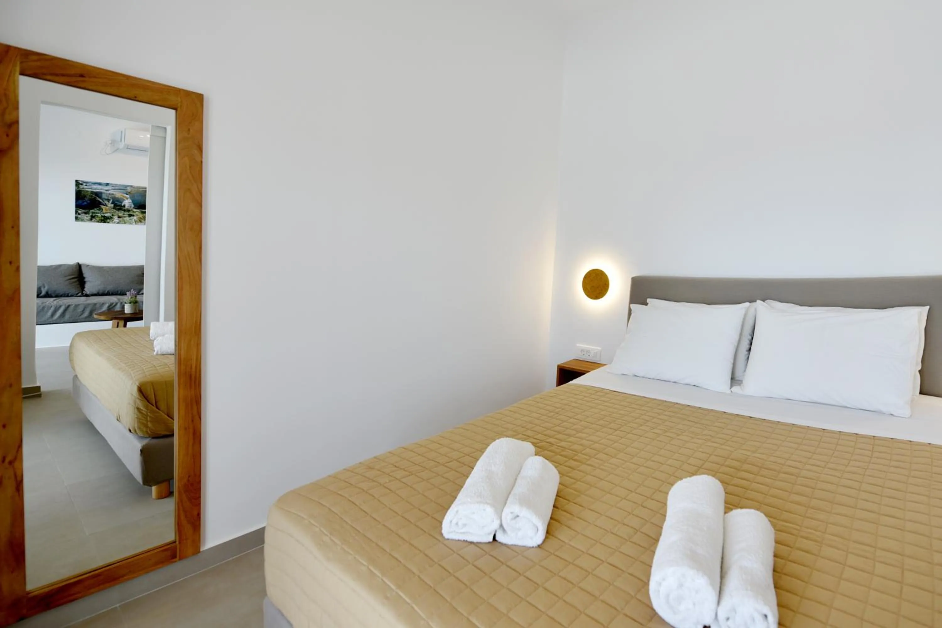 Bed in Giourgas Studios & Apartments