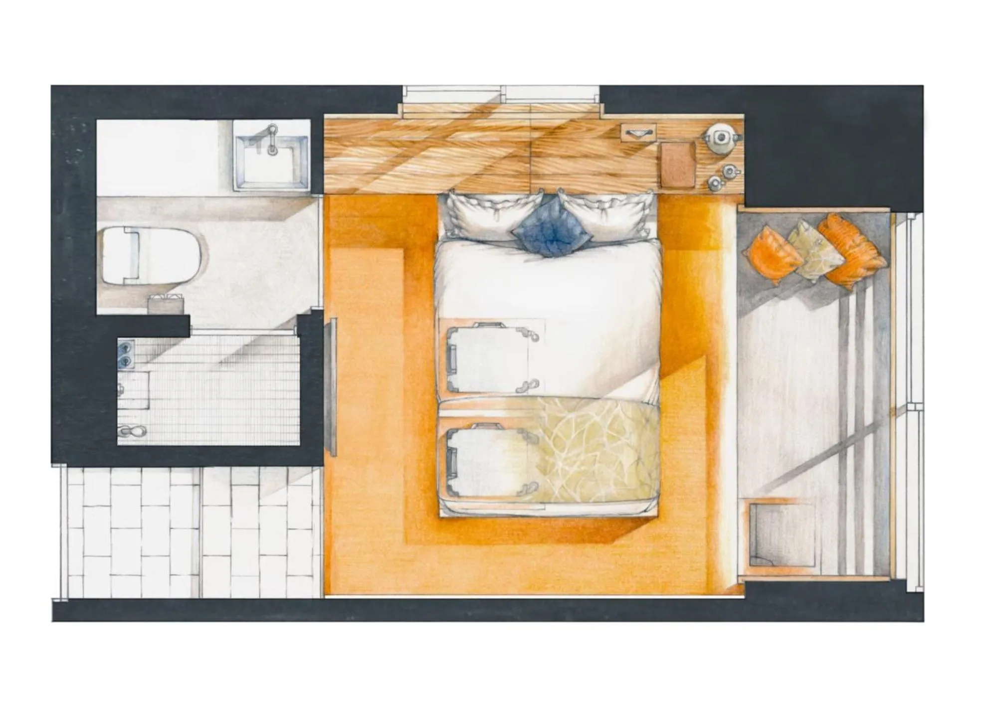 Floor plan in Sakura Cross Hotel Ueno Okachimachi