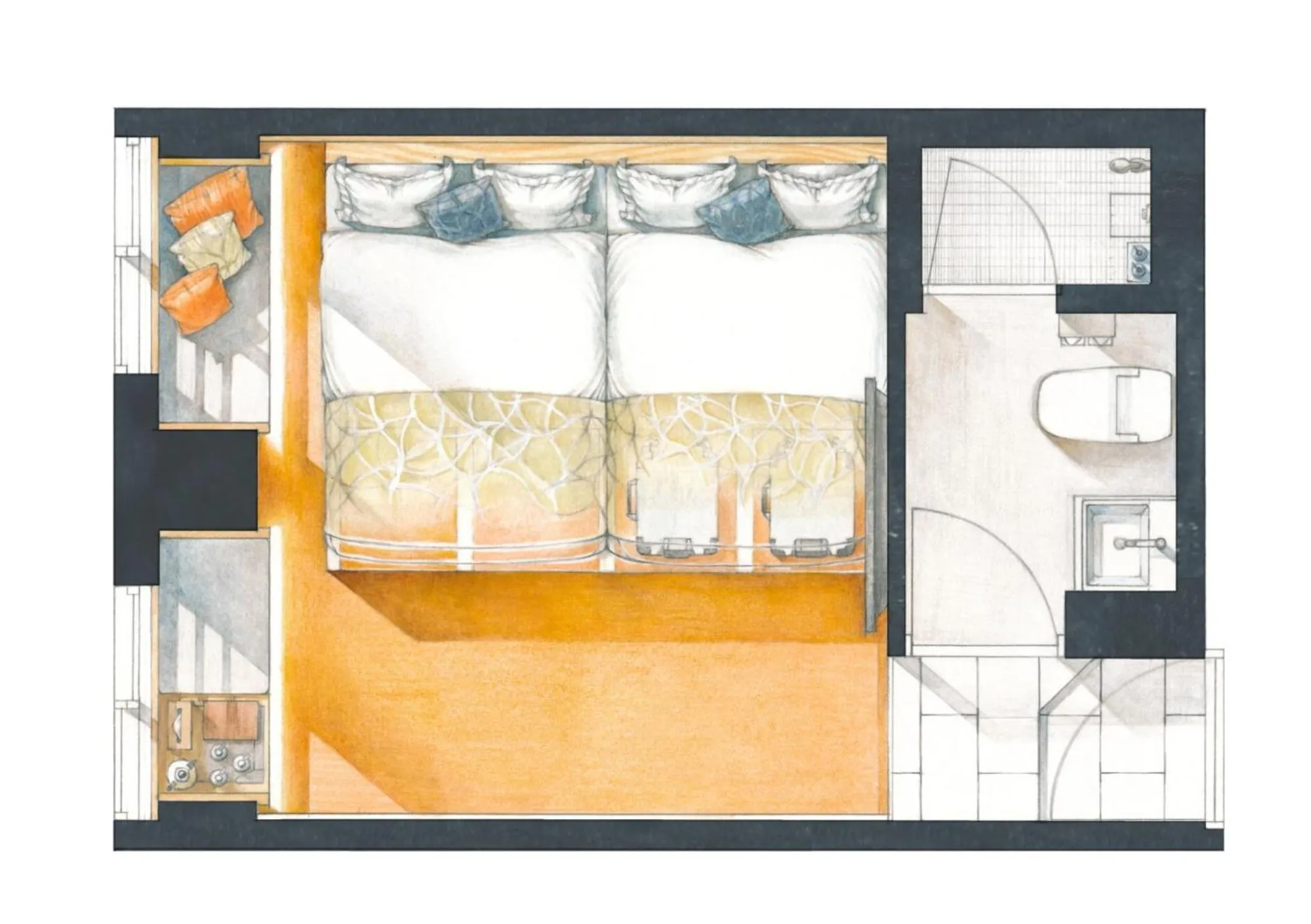 Floor plan in Sakura Cross Hotel Ueno Okachimachi