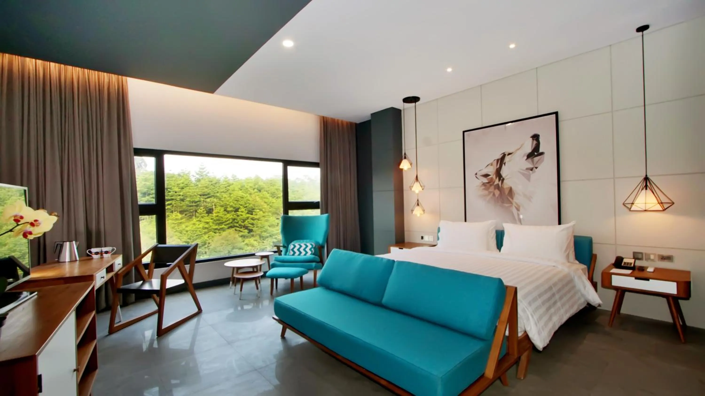 Bed in Hotel Dafam Wonosobo