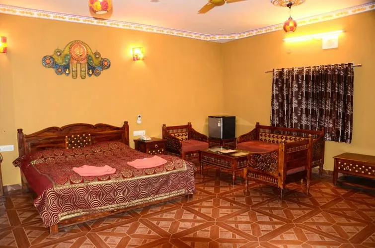 Bed in Nakhrali Dhani Resort