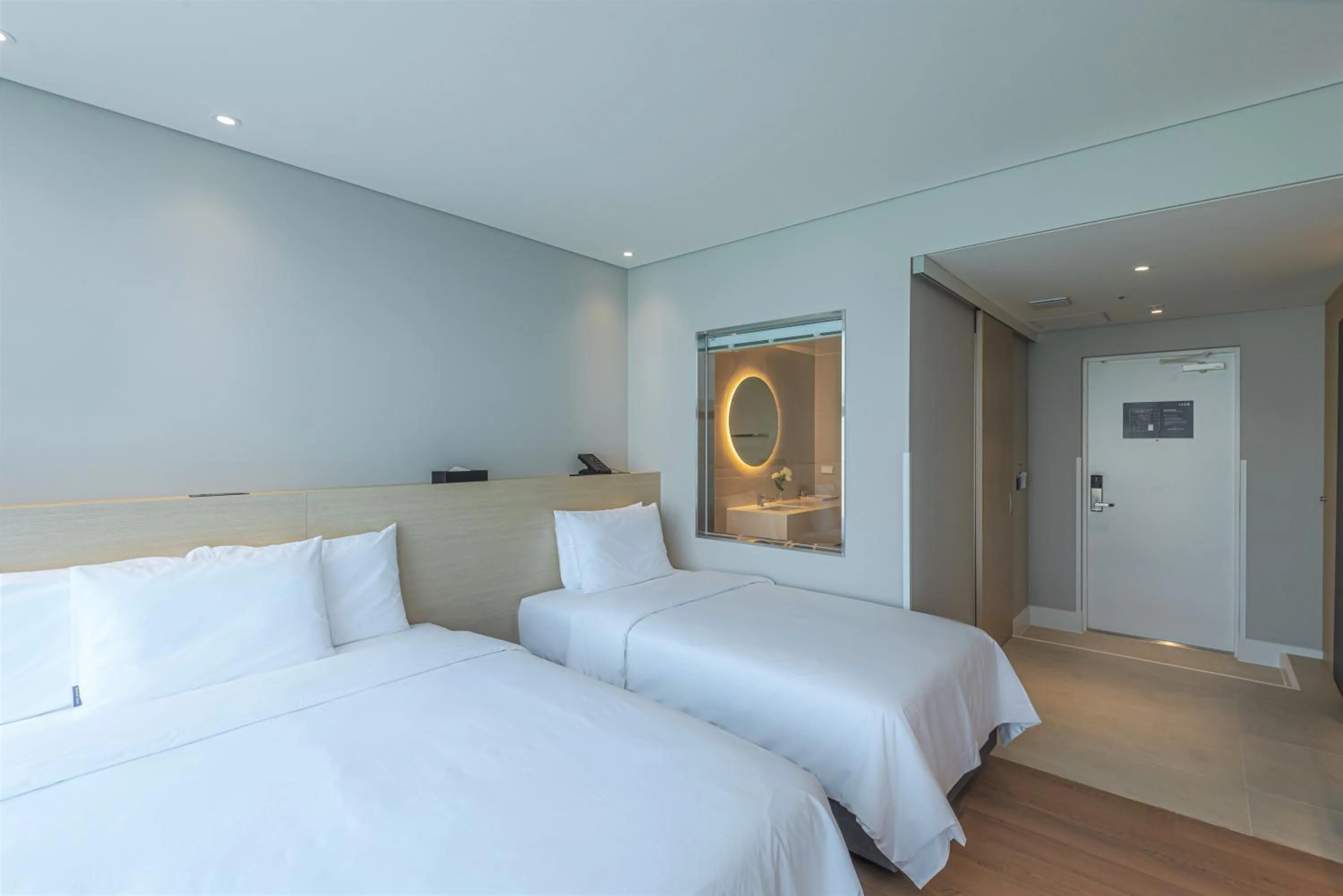 Bed in Hotel Marine view