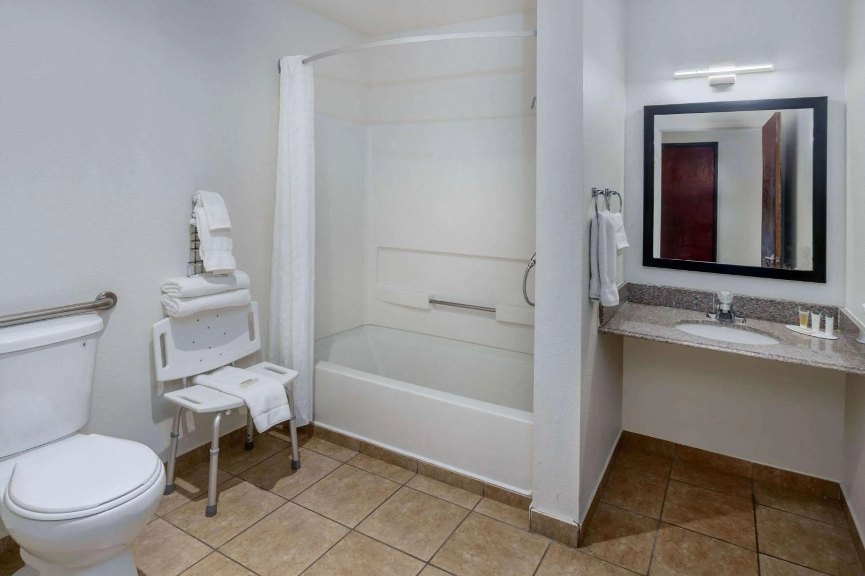 Bathroom in Super 8 by Wyndham Clayton