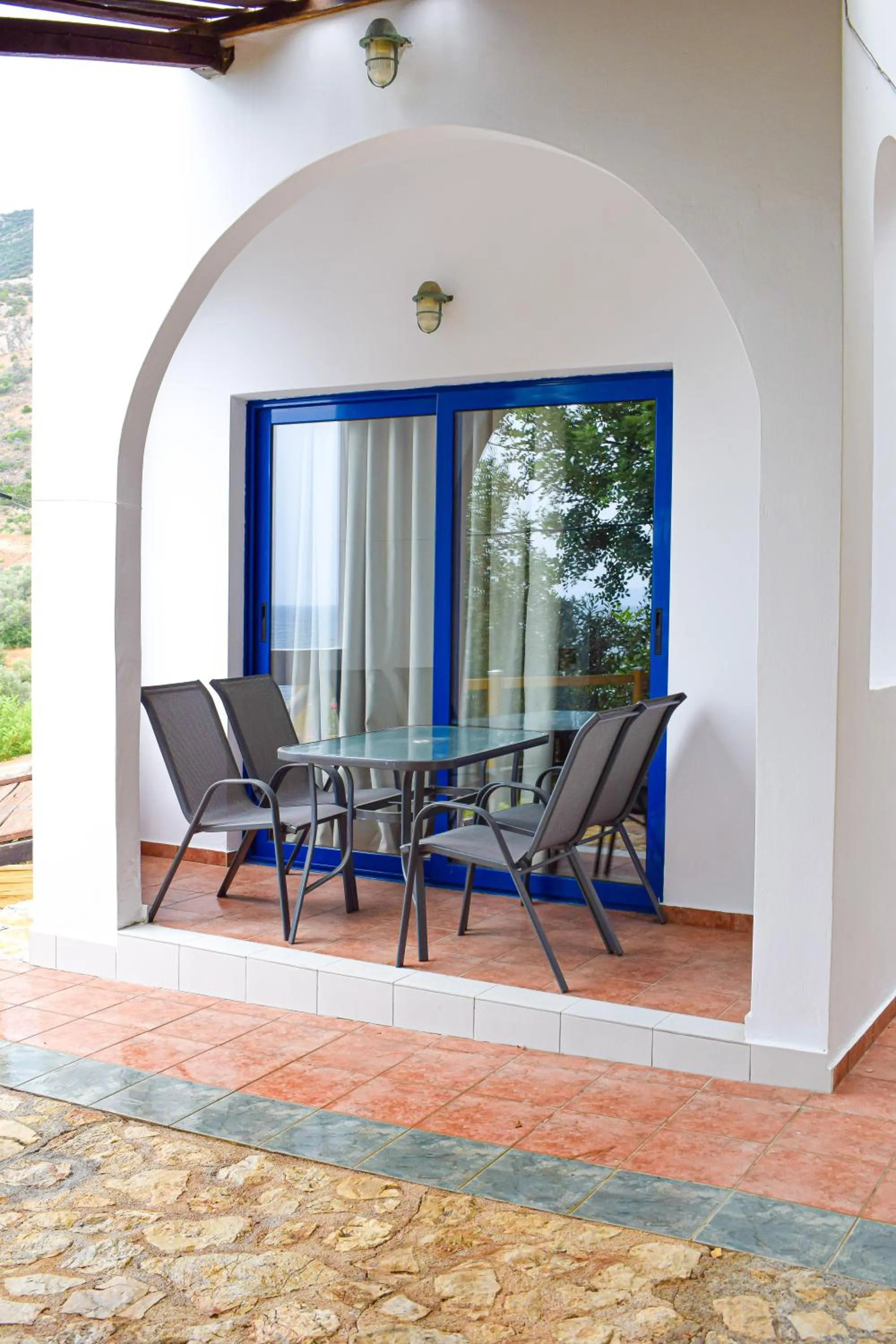 Patio in Muses seaside Villas