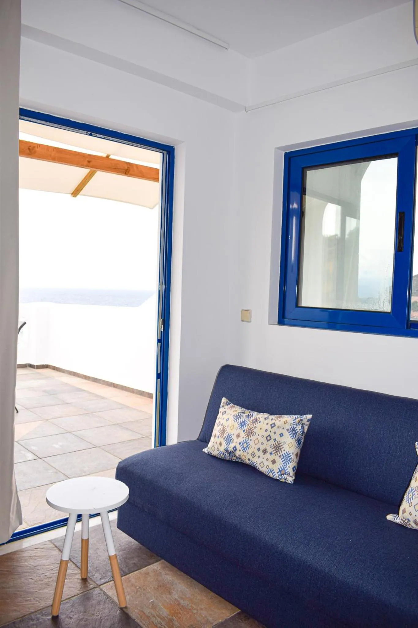 Living room in Muses seaside Villas