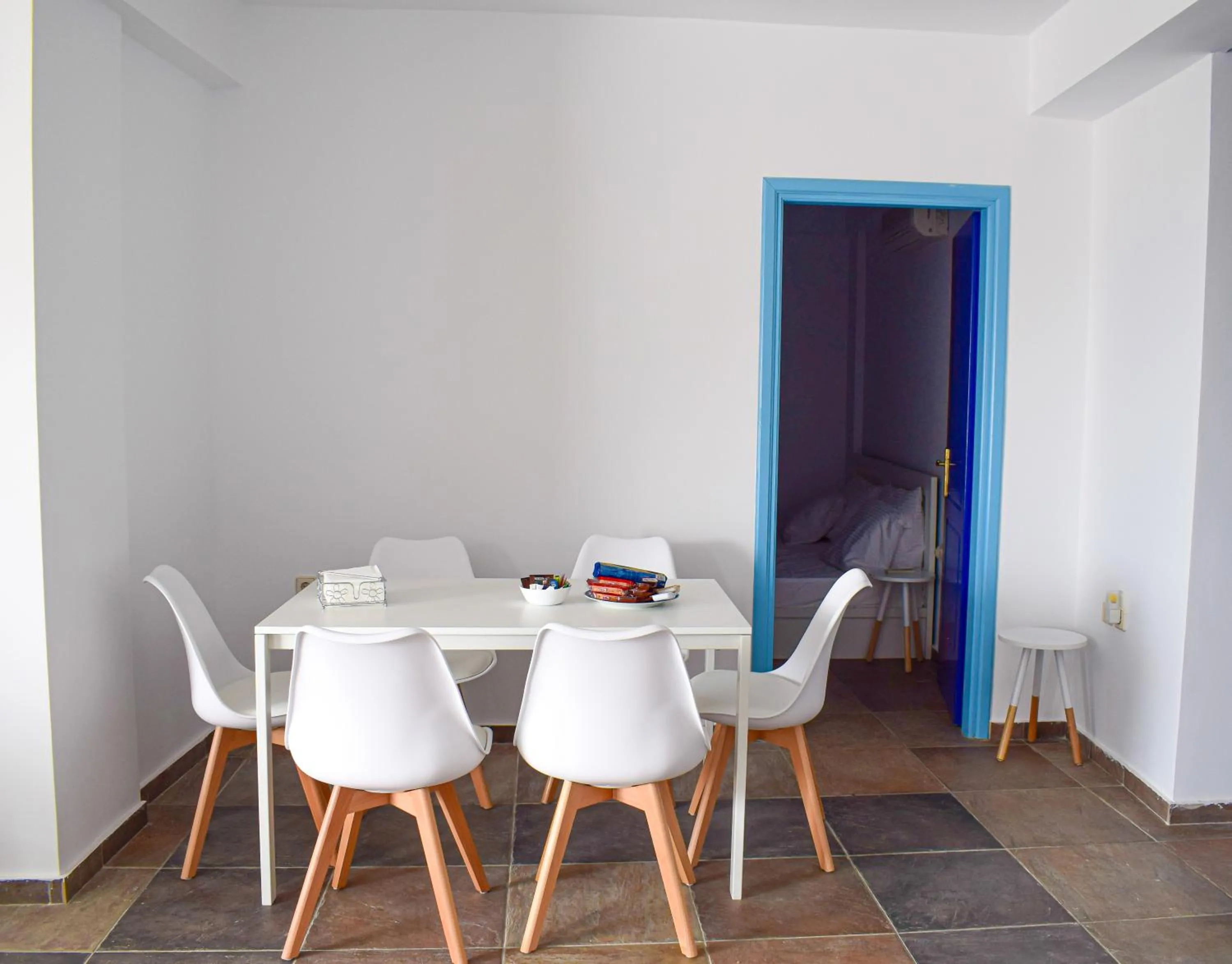 Dining area in Muses seaside Villas