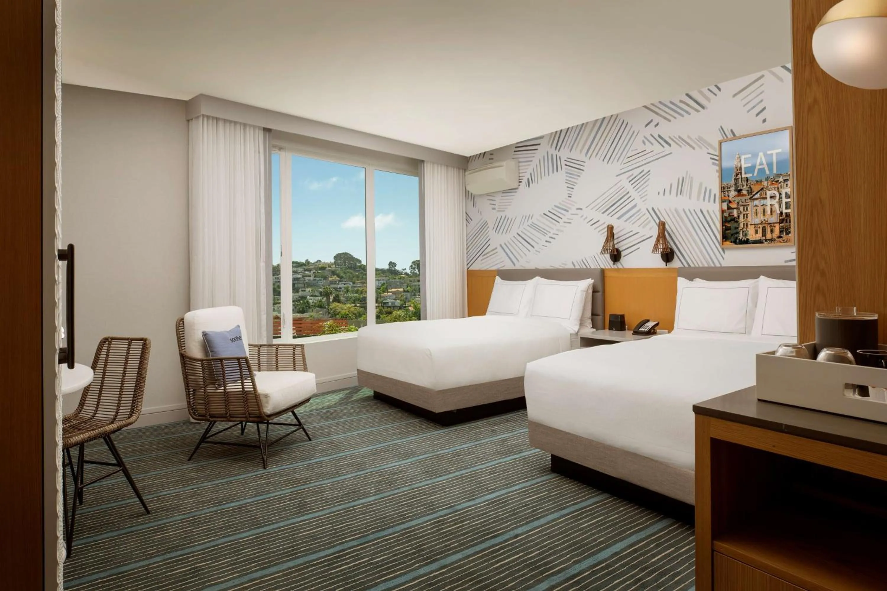 Bed in The Monsaraz San Diego, Tapestry Collection By Hilton