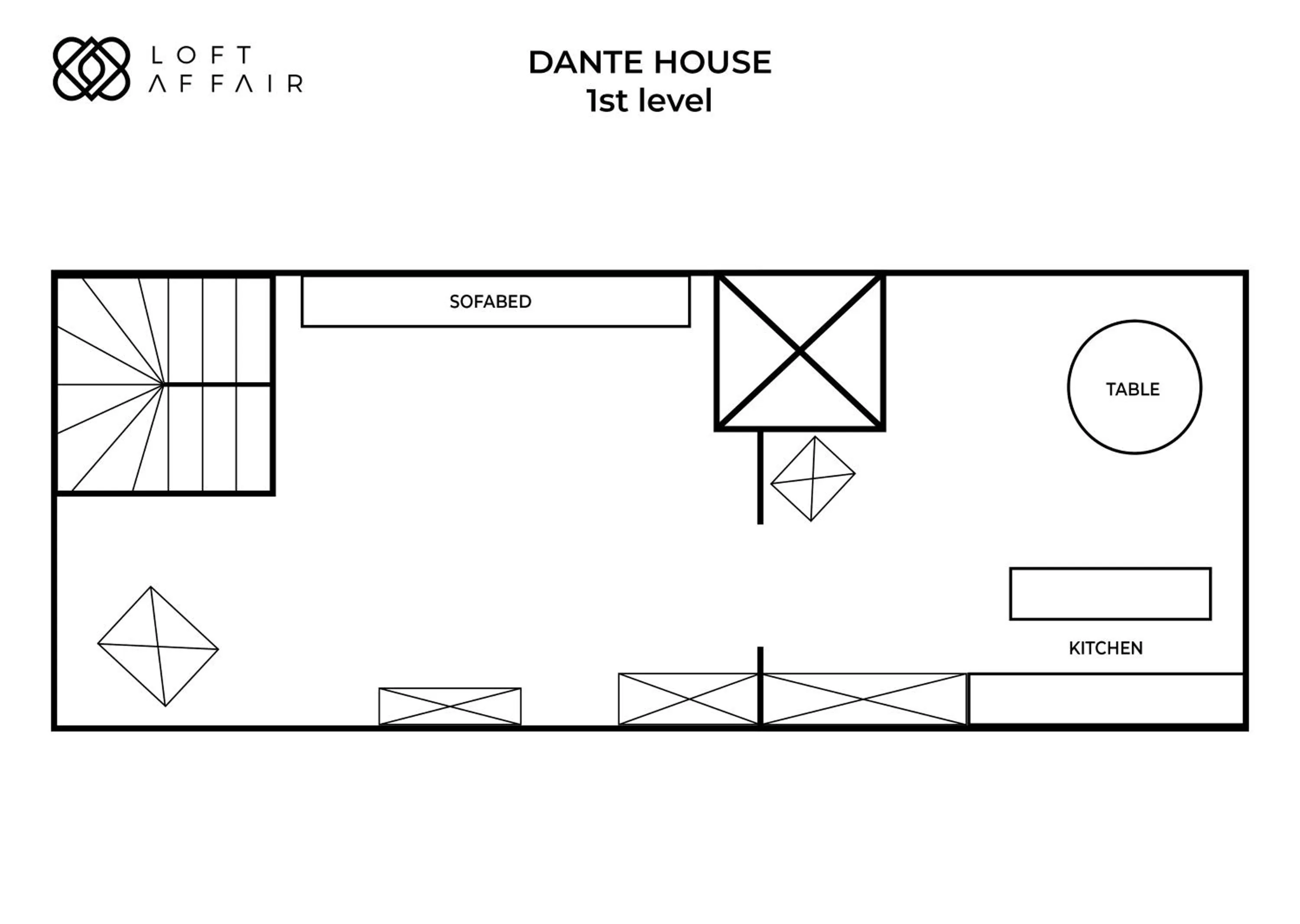 Floor plan in House of Loft Affair - LoftAffair Collection