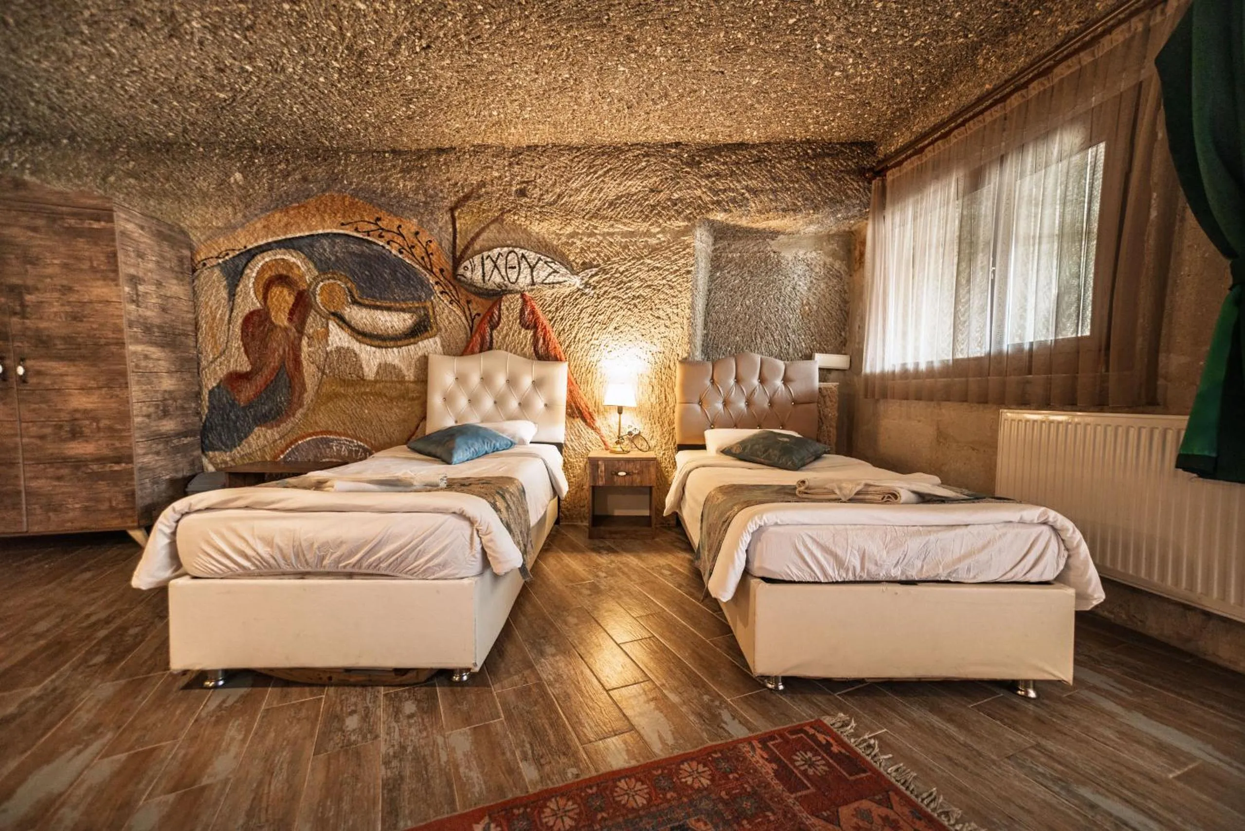 Bed in Adelya Cave Hotel