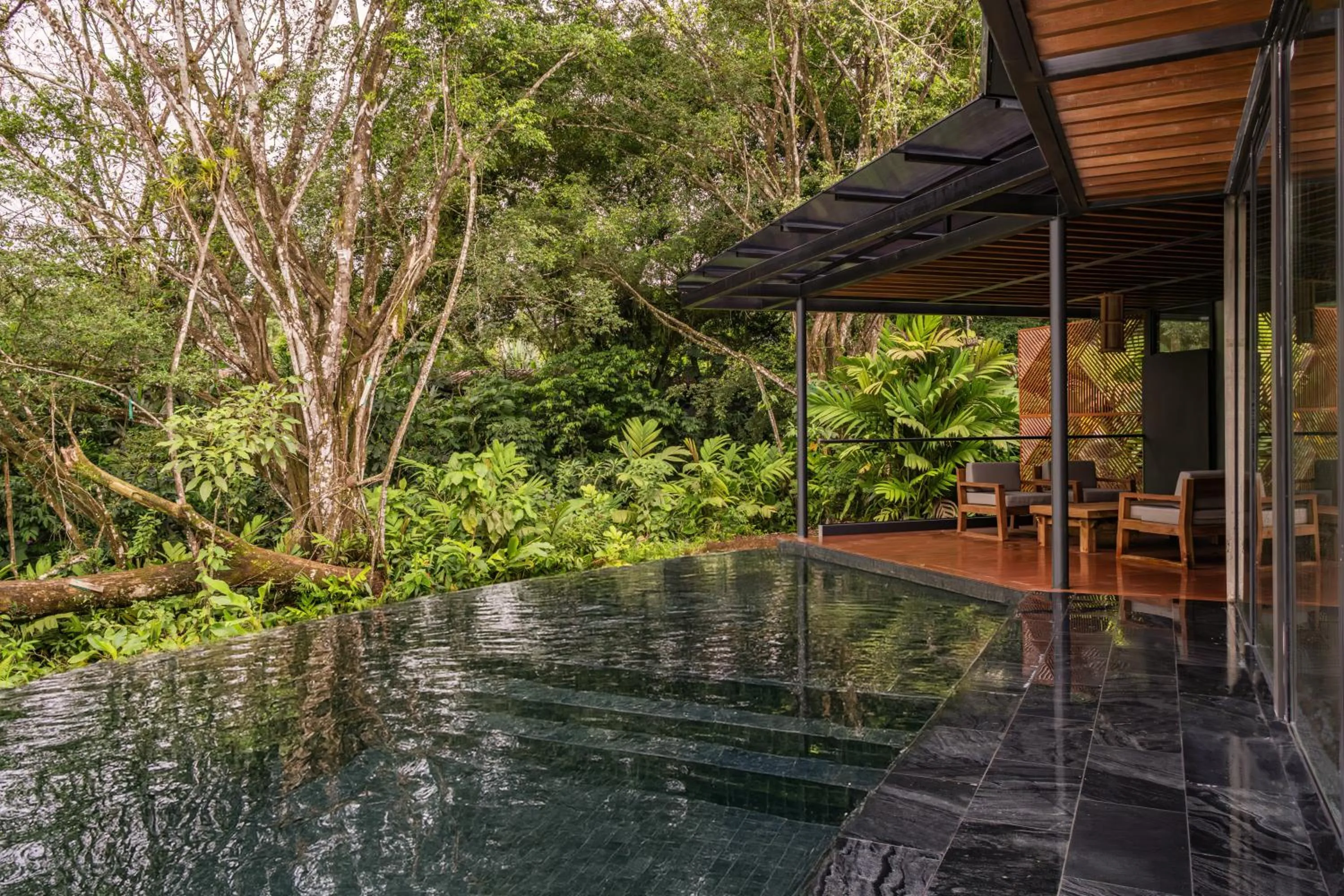 Pool view in Noah's Forest Hotel by Tifakara