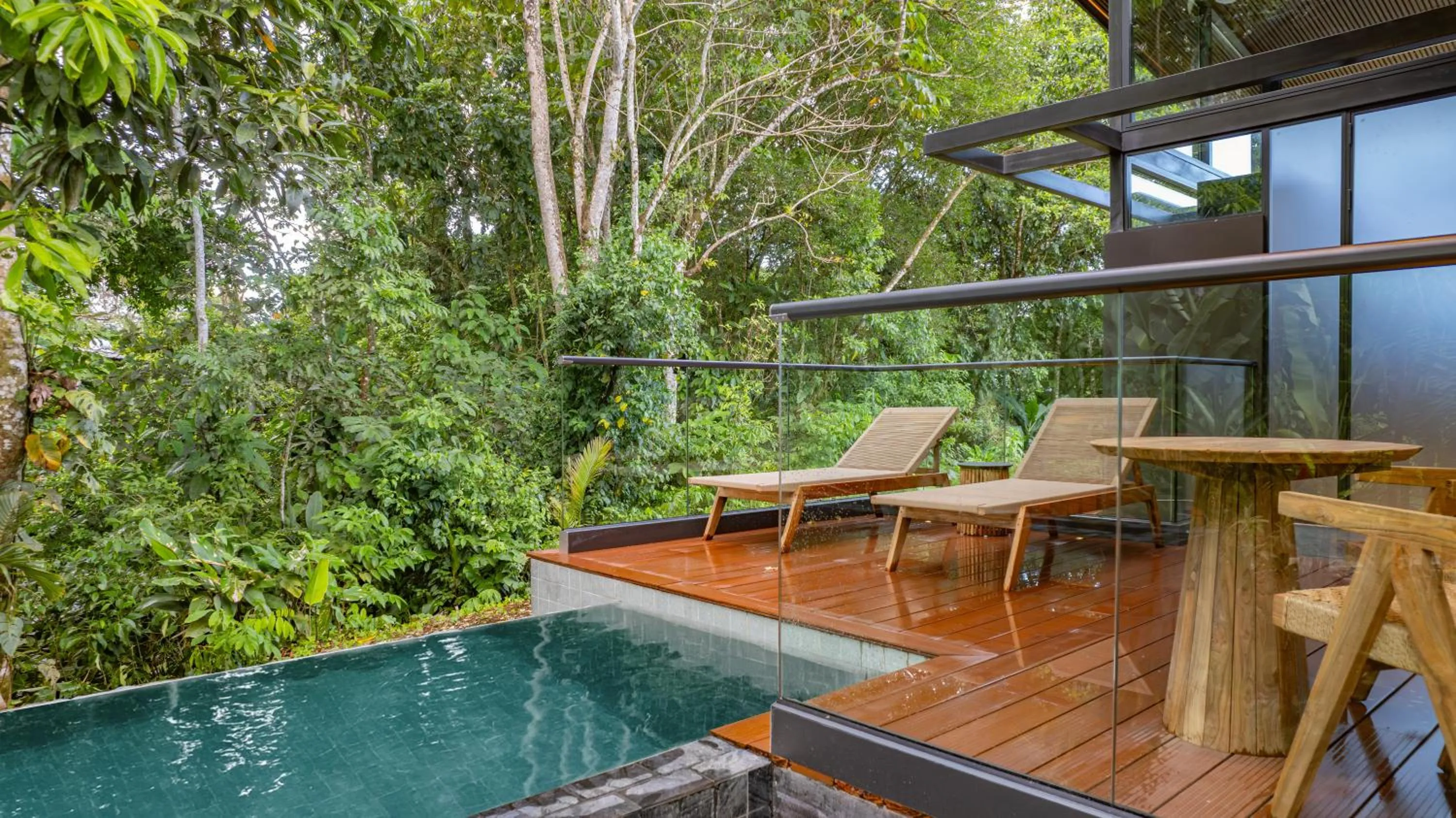 Pool view in Noah's Forest Hotel by Tifakara