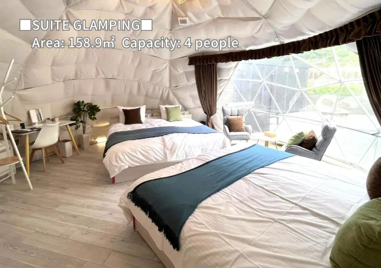 Glamping Suite Dome Tent with Open-Air Bath and Sauna Tent in Bihadanoyu Koshikano Onsen Glamping Suite Dome Tent with Open-Air Bath and Sauna Tent in Bihadanoyu Koshikano Onsen