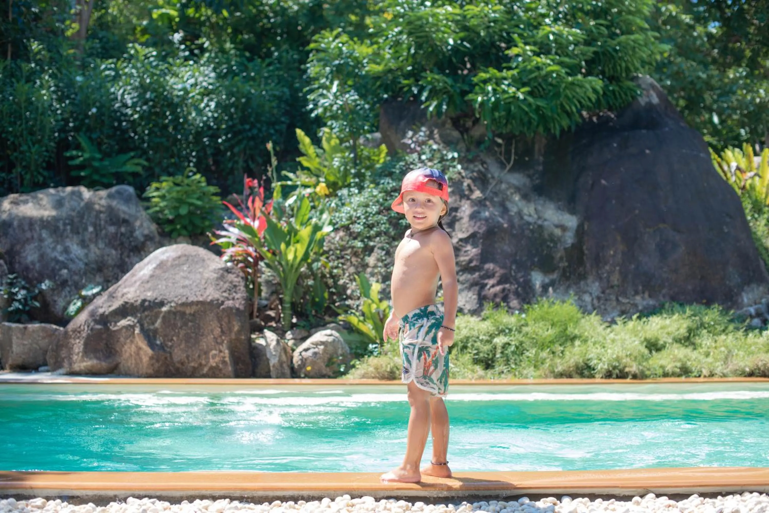 Swimming pool in Roost Glamping - SHA Certified