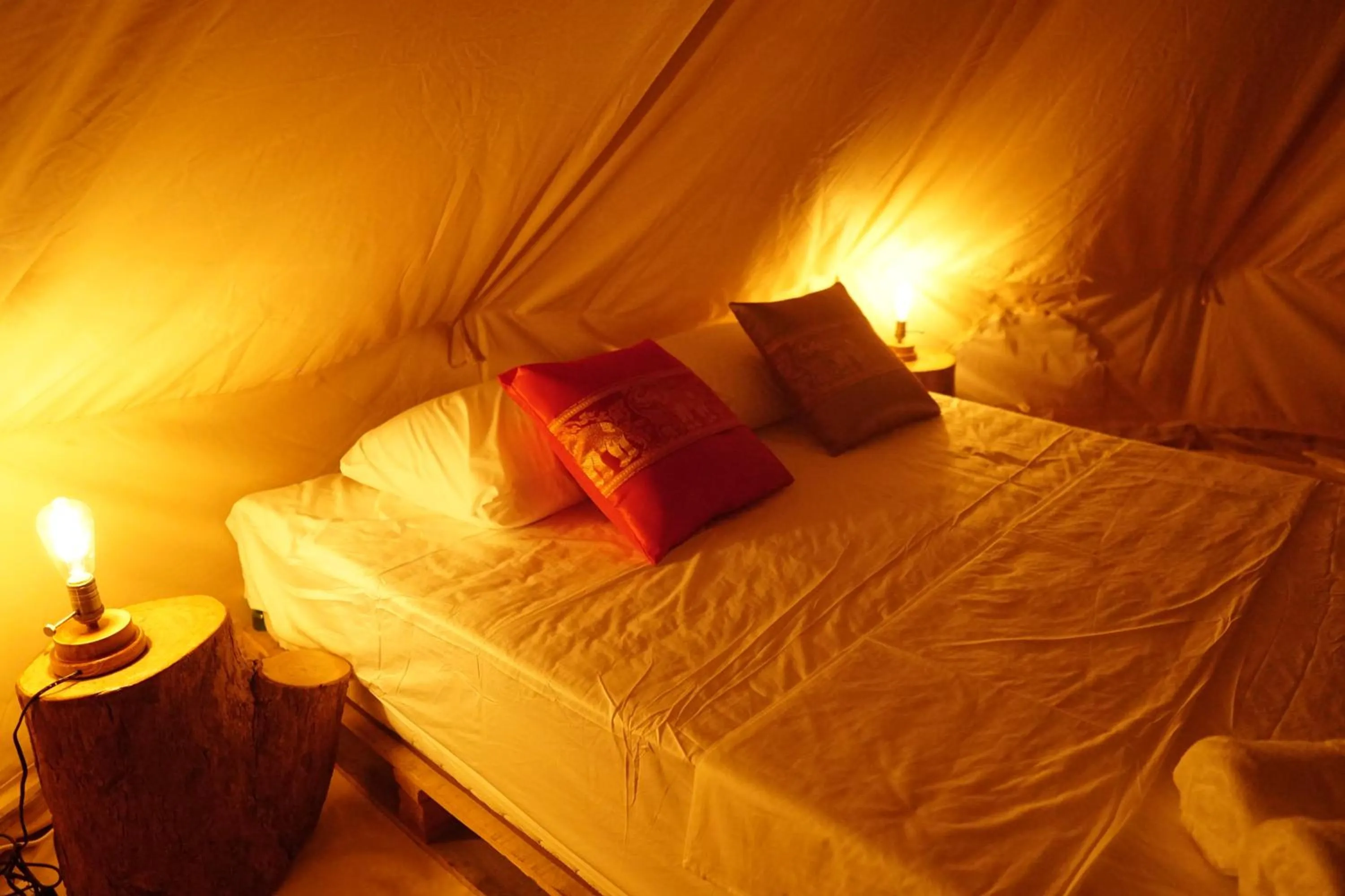 Bed in Roost Glamping - SHA Certified
