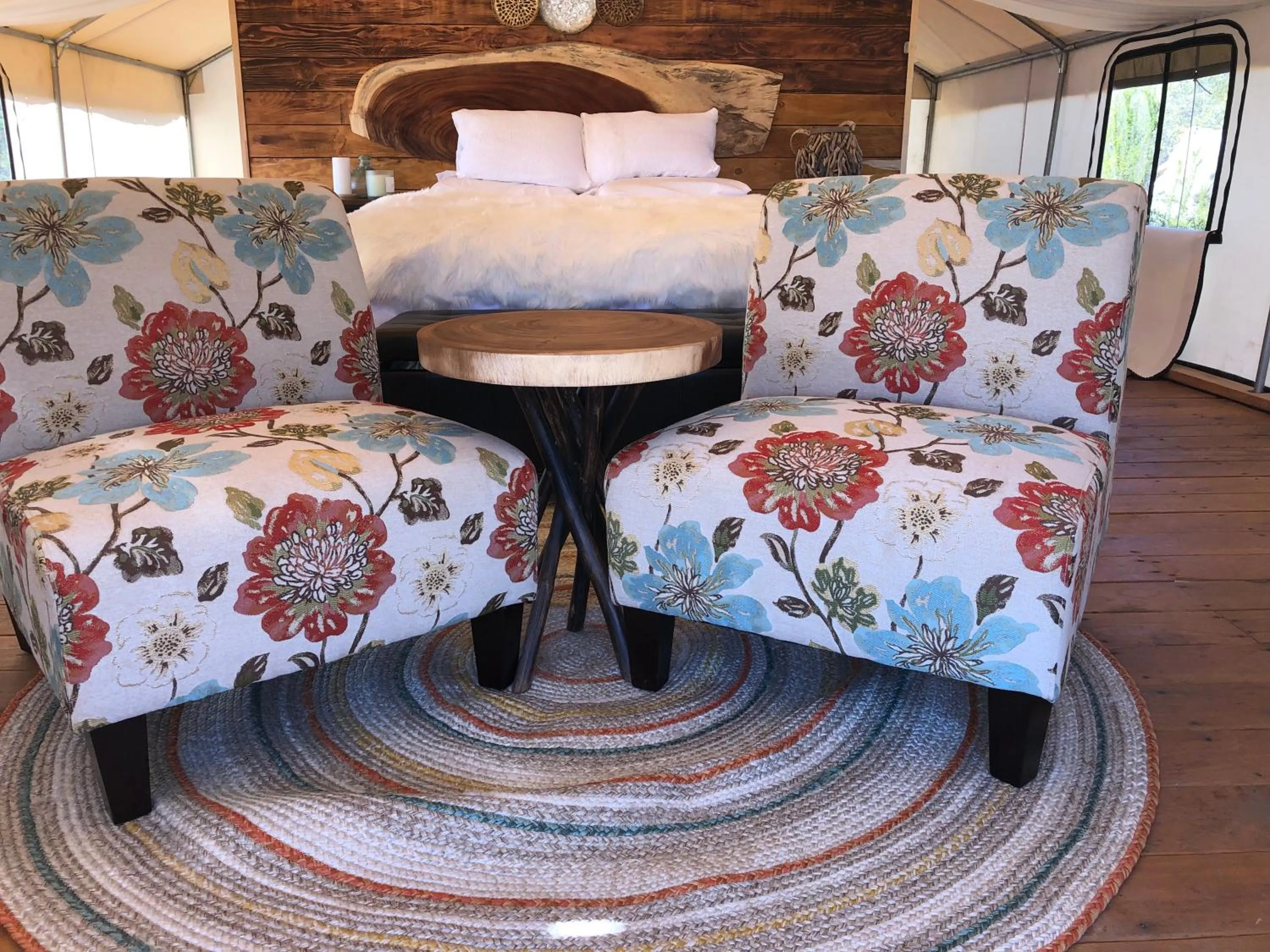 Living room, Bed in Casa Misiones Glamping