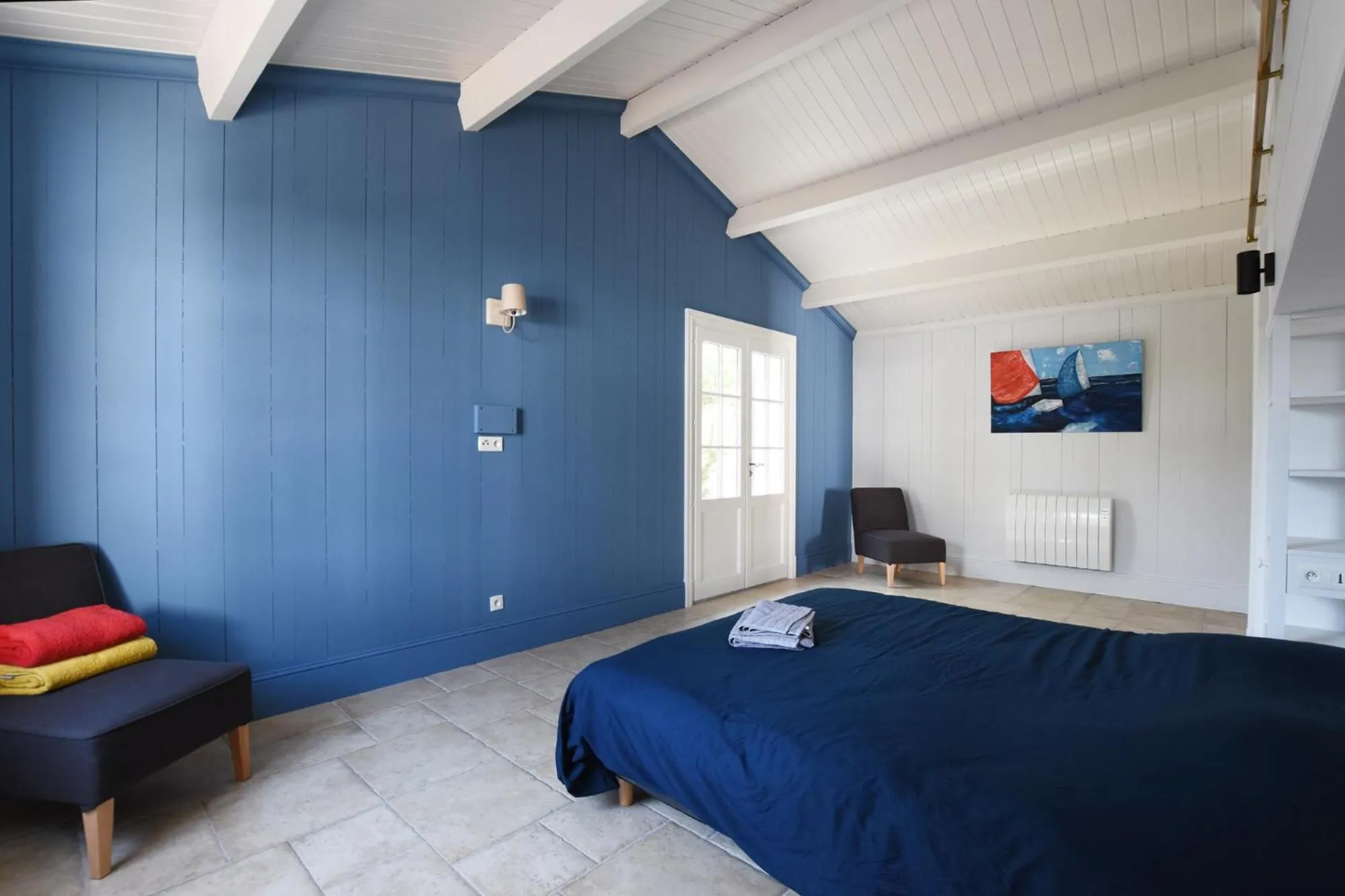 Bed in Villa Mer 4 Etoiles - 90 M de la mer Sea and Mountain Pleasure
