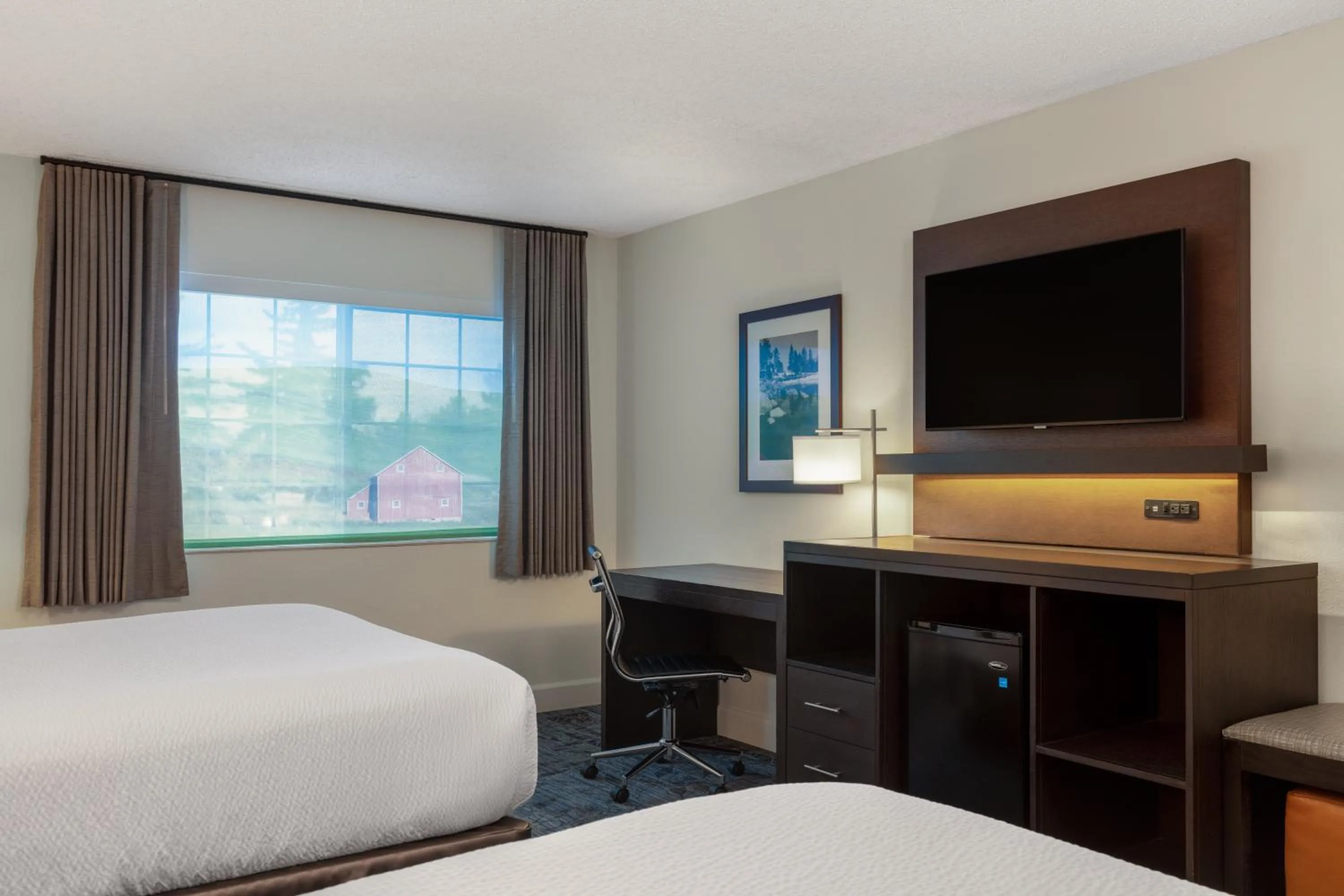 Bed in Ramada by Wyndham Spokane Airport