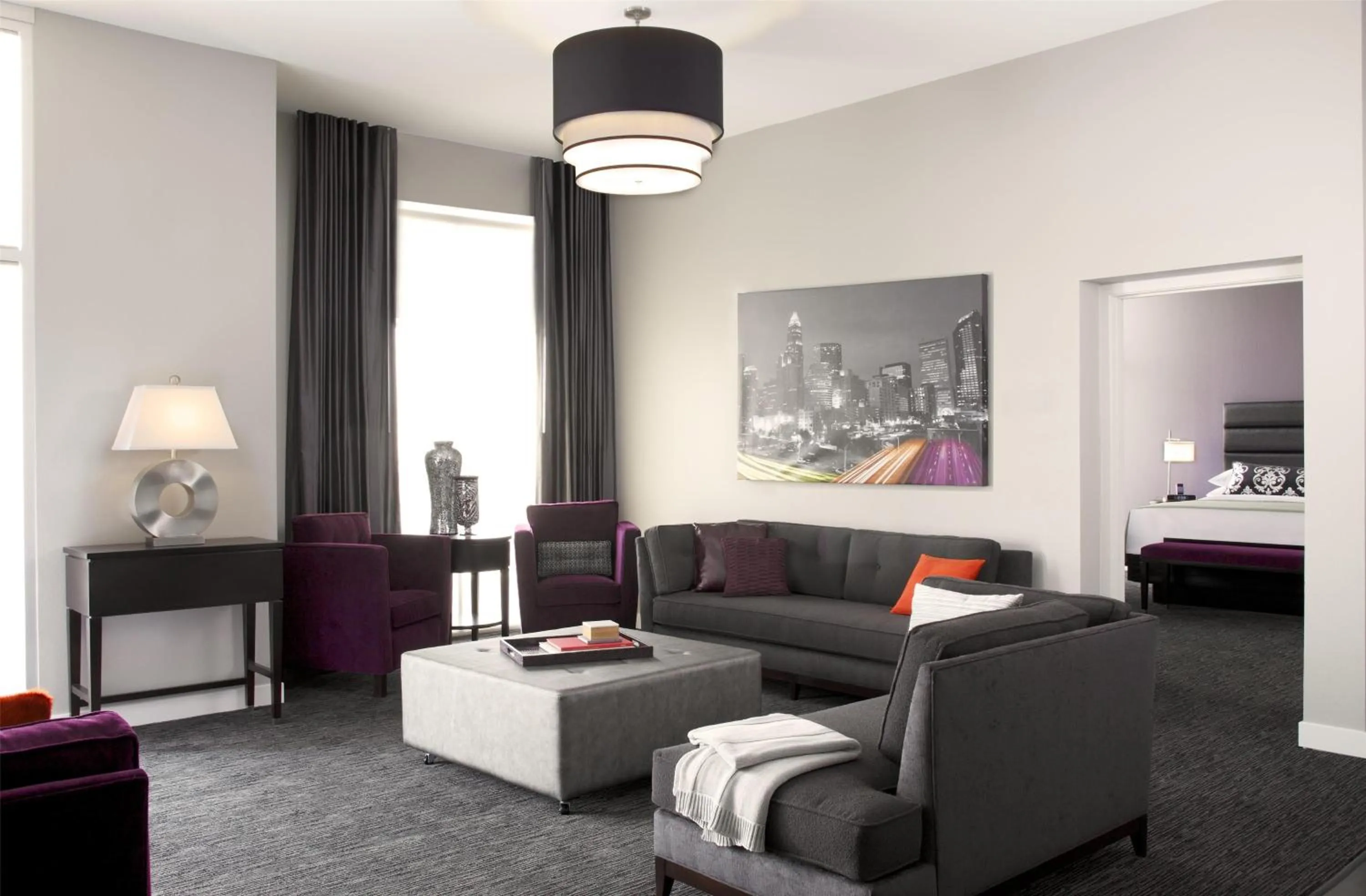 Photo of the whole room in Hyatt House Charlotte Center City