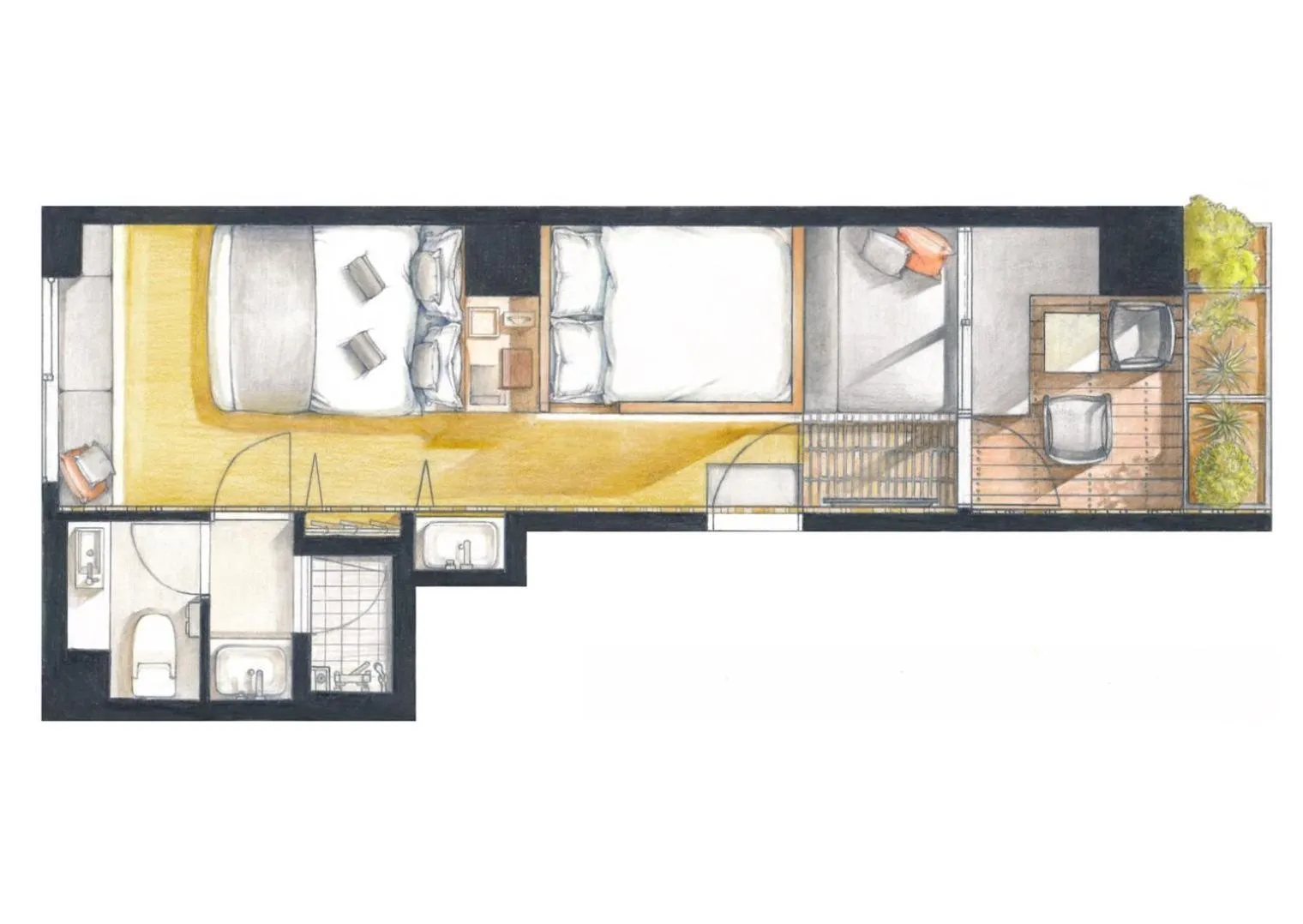 Balcony/Terrace in Sakura Cross Hotel Tokyo Kayabacho