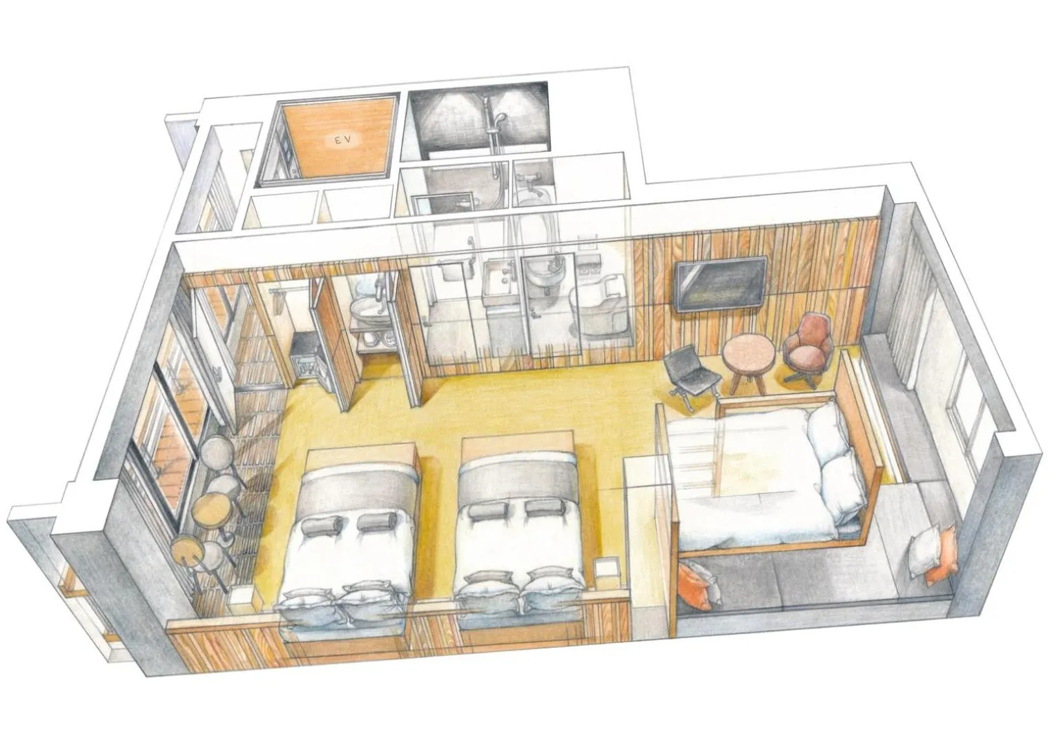 Bed in Sakura Cross Hotel Tokyo Kayabacho