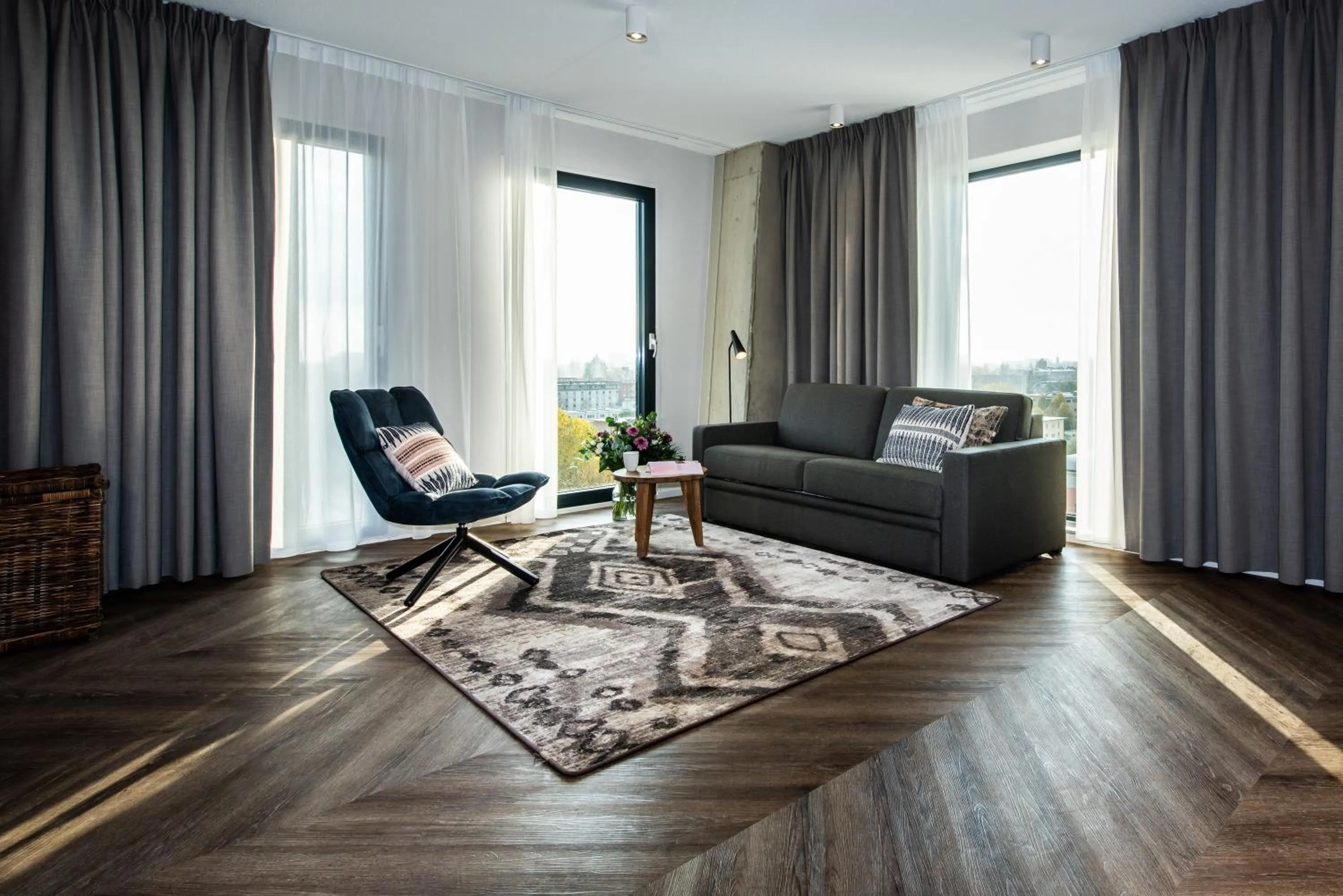 Living room in Numa Amsterdam Docklands