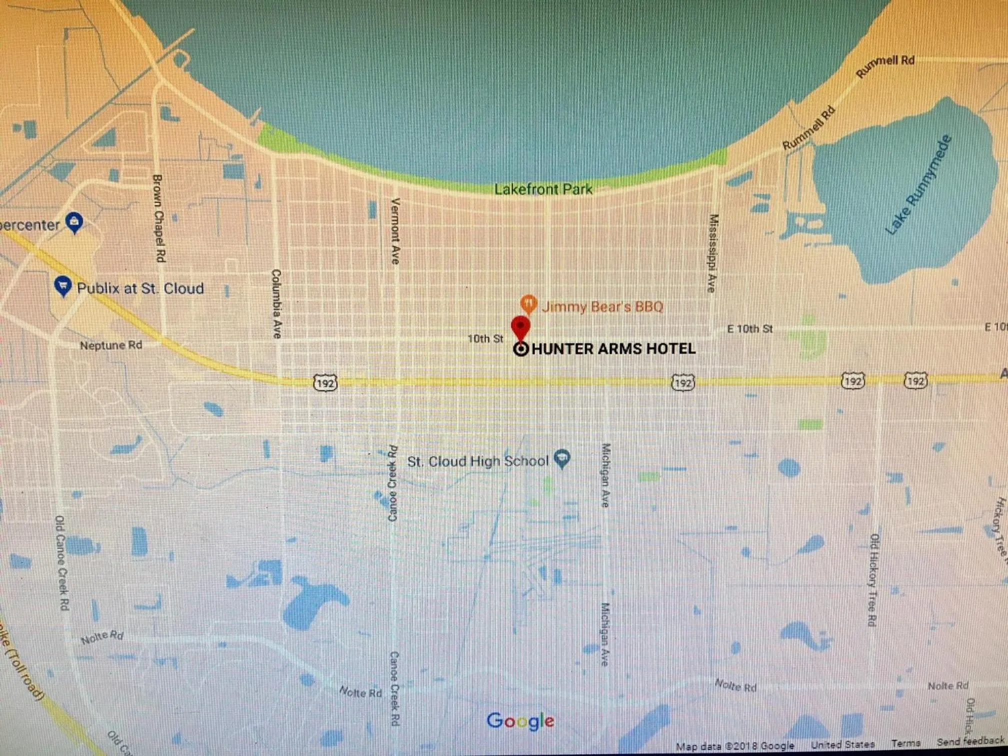 On site in Hunter Arms Hotel