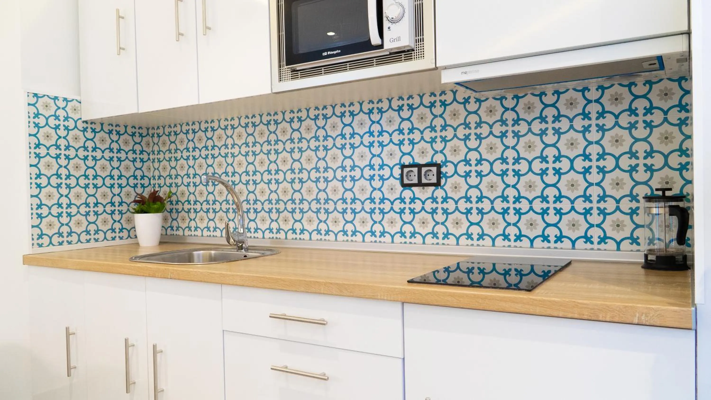 Kitchen or kitchenette in Hotel Playa de la Plata