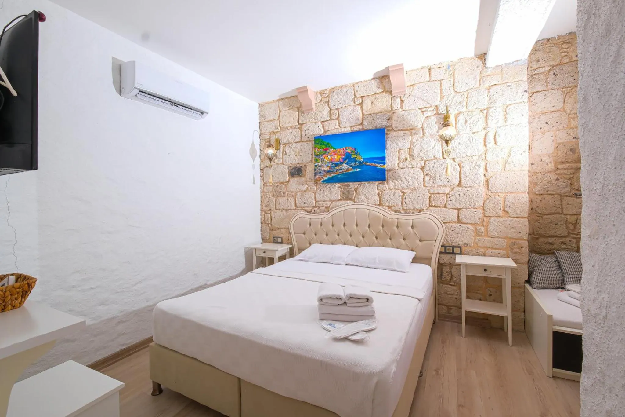 Bed in Kybele Suites Alaçatı