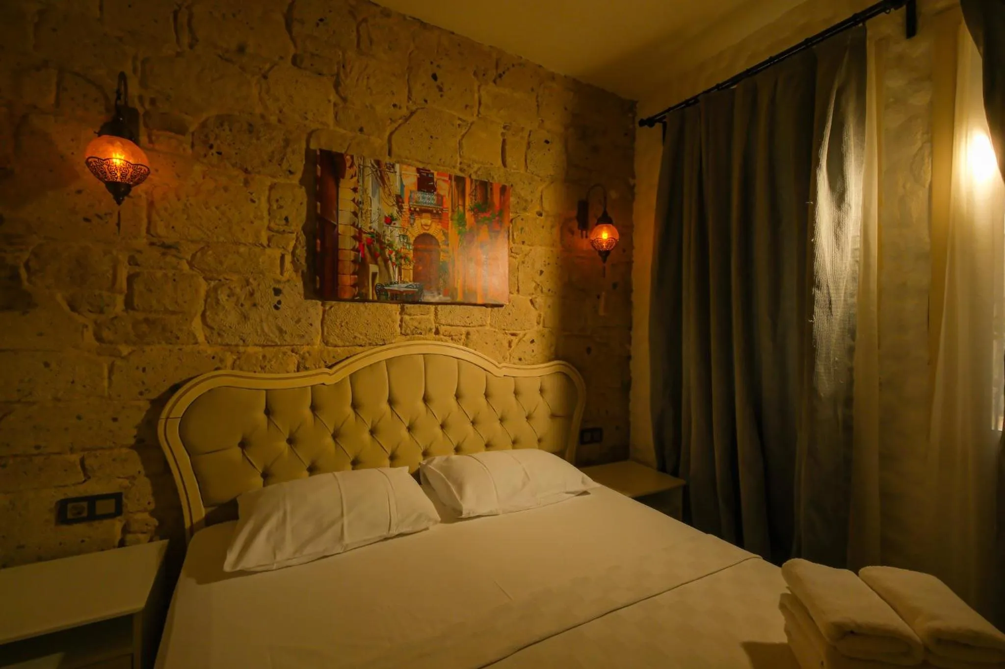 Bed in Kybele Suites Alaçatı