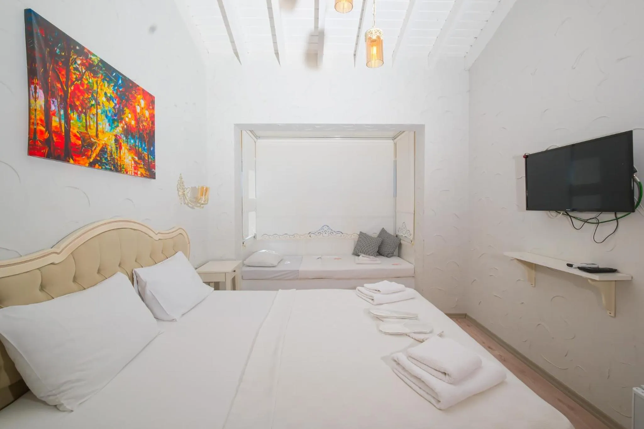 Bed in Kybele Suites Alaçatı