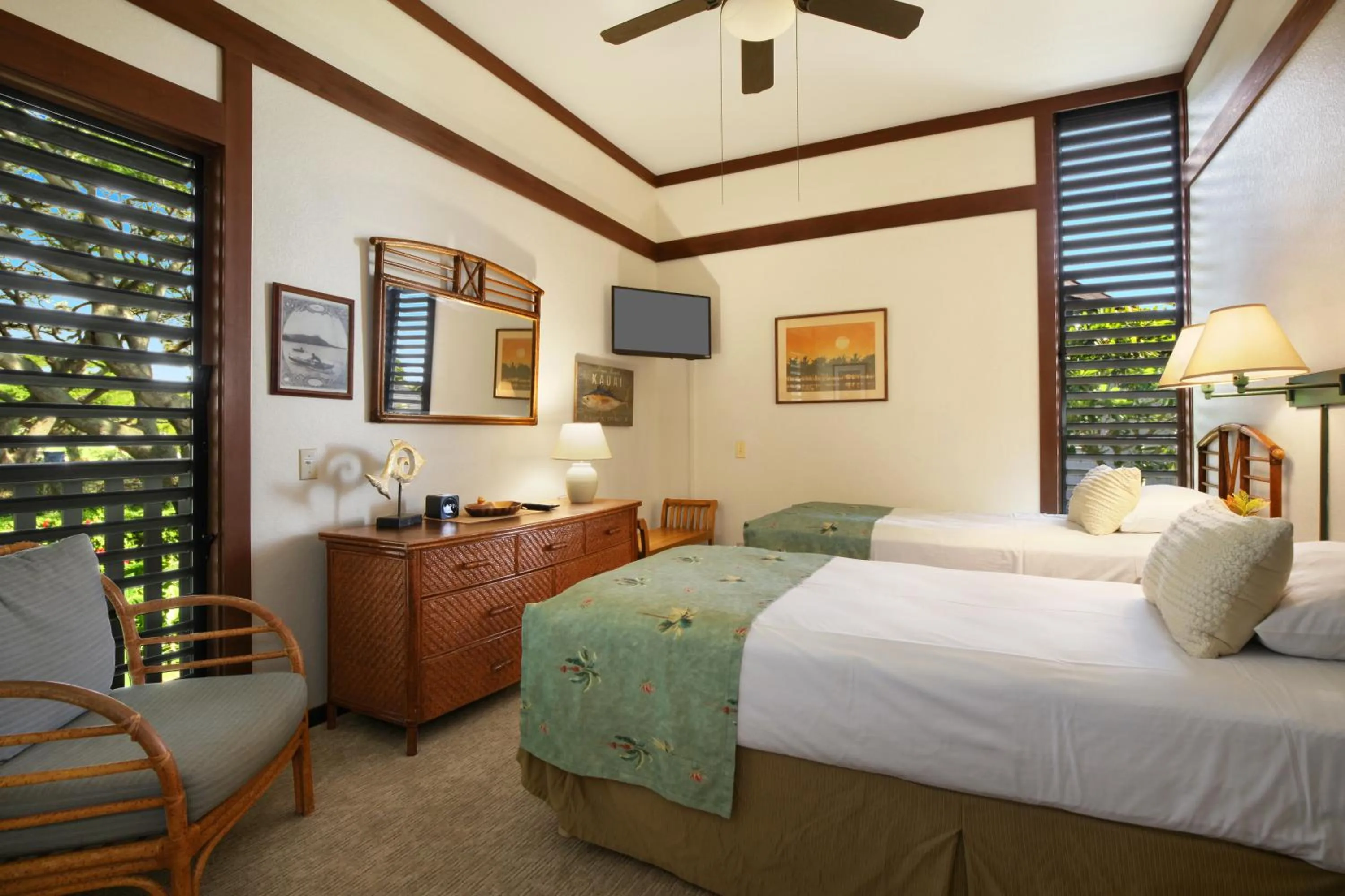 Bed in Kiahuna Plantation Resort Kauai by OUTRIGGER