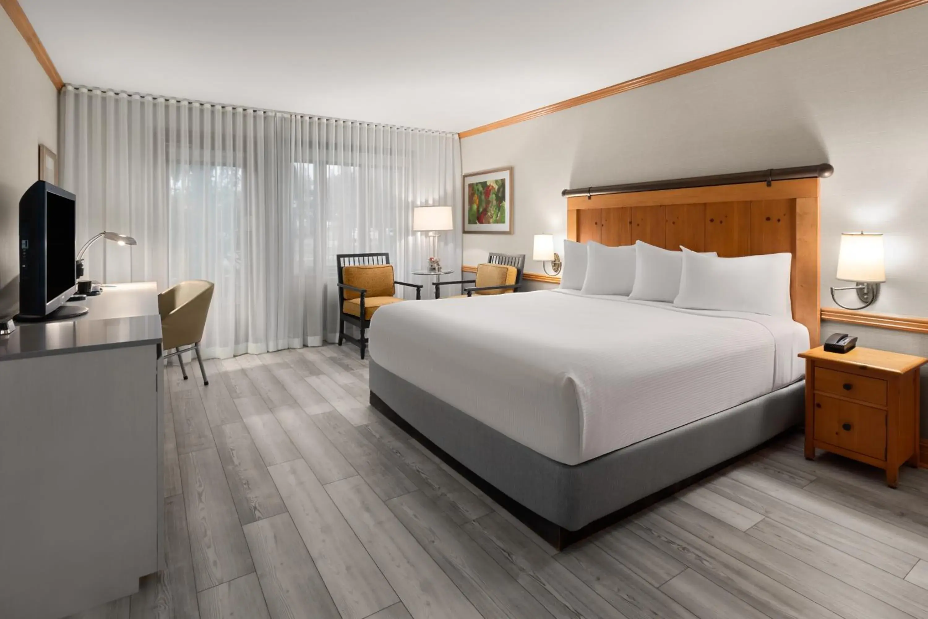 King Room with Tub w/Grab Bars and Patio - Mobility/Hearing Access - Non-Smoking in Semiahmoo Resort Golf & Spa, Trademark Collection by Wyndham King Room with Tub w/Grab Bars and Patio - Mobility/Hearing Access - Non-Smoking in Semiahmoo Resort Golf & Spa, Trademark Collection by Wyndham