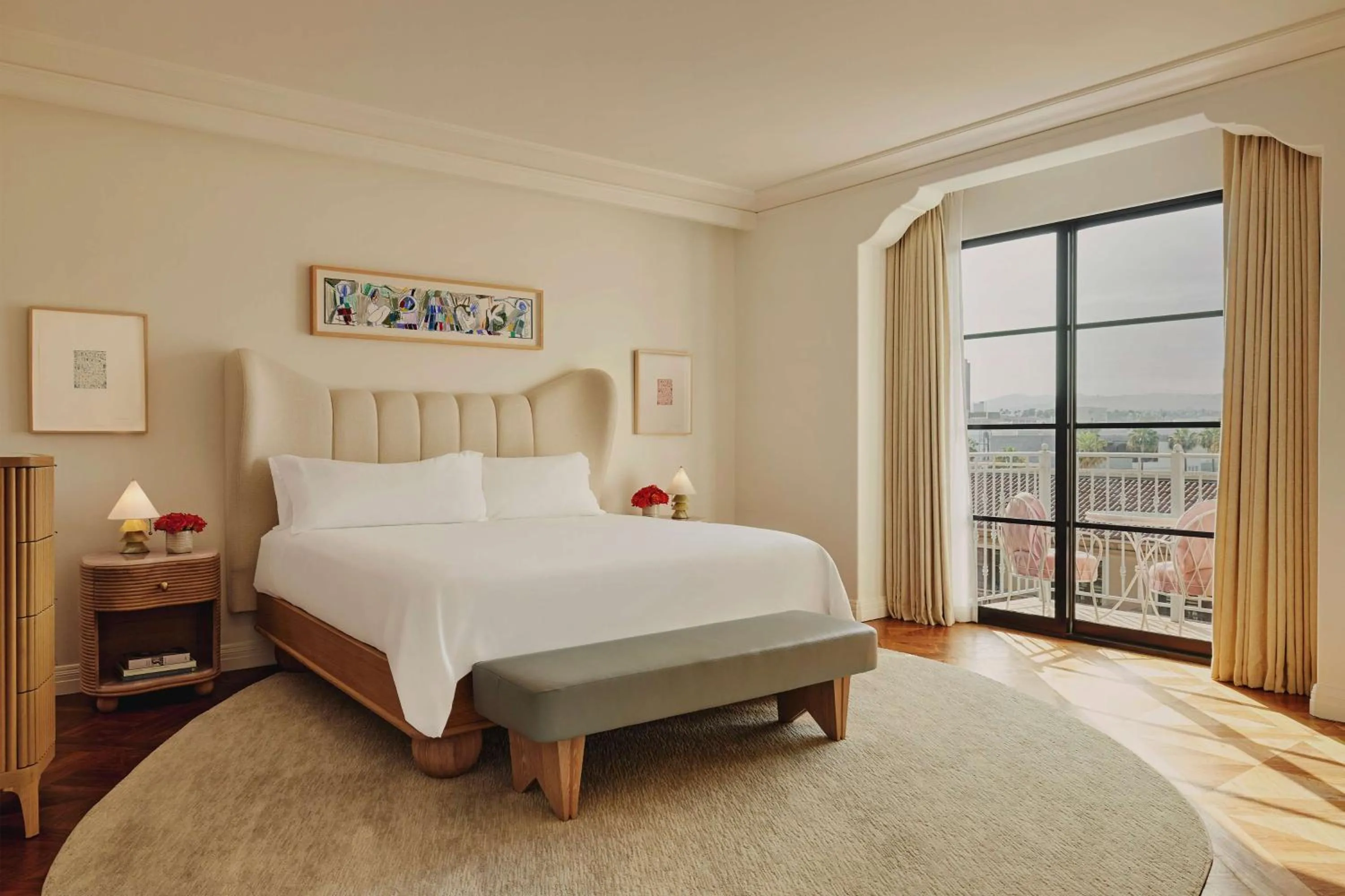 Bedroom, Bed in The Maybourne Beverly Hills, Maybourne