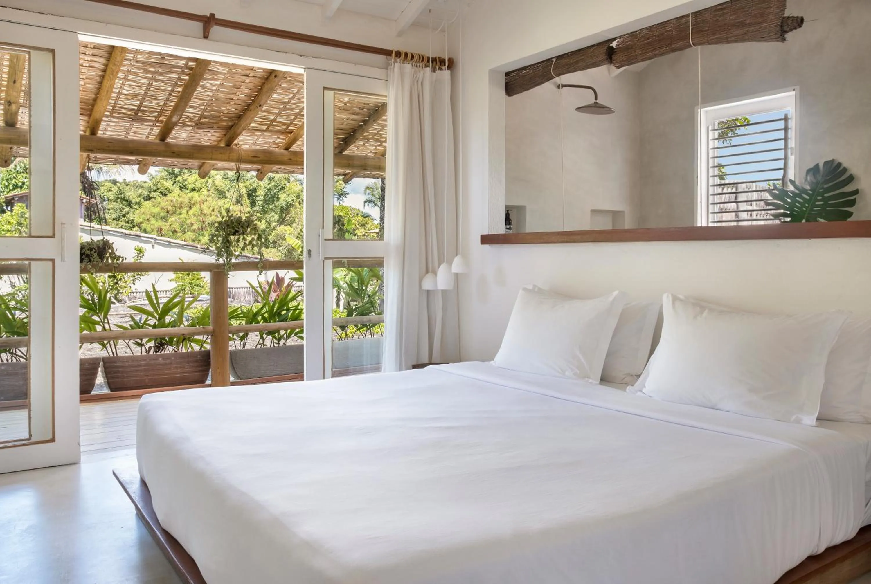 Balcony/Terrace, Bed in Casa das Conchas Caraiva