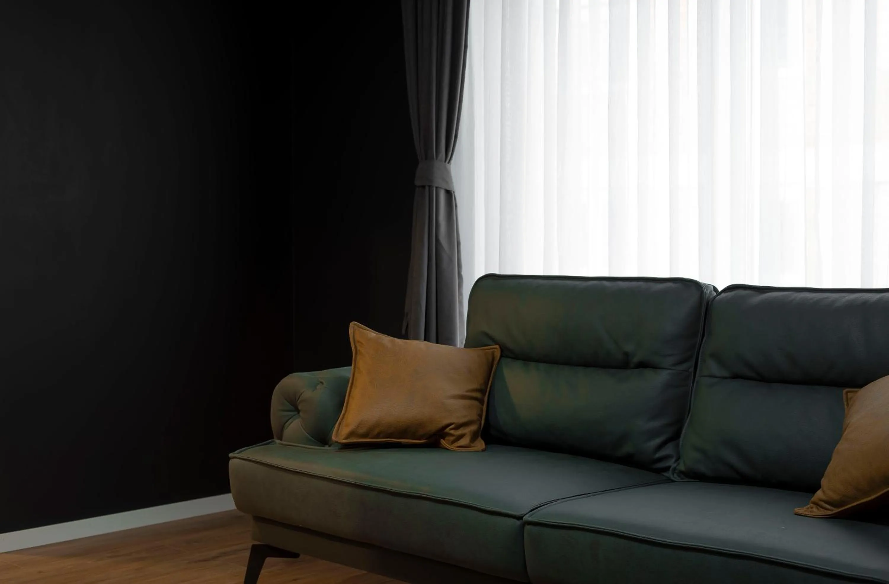 Seating area in Lux Apartments