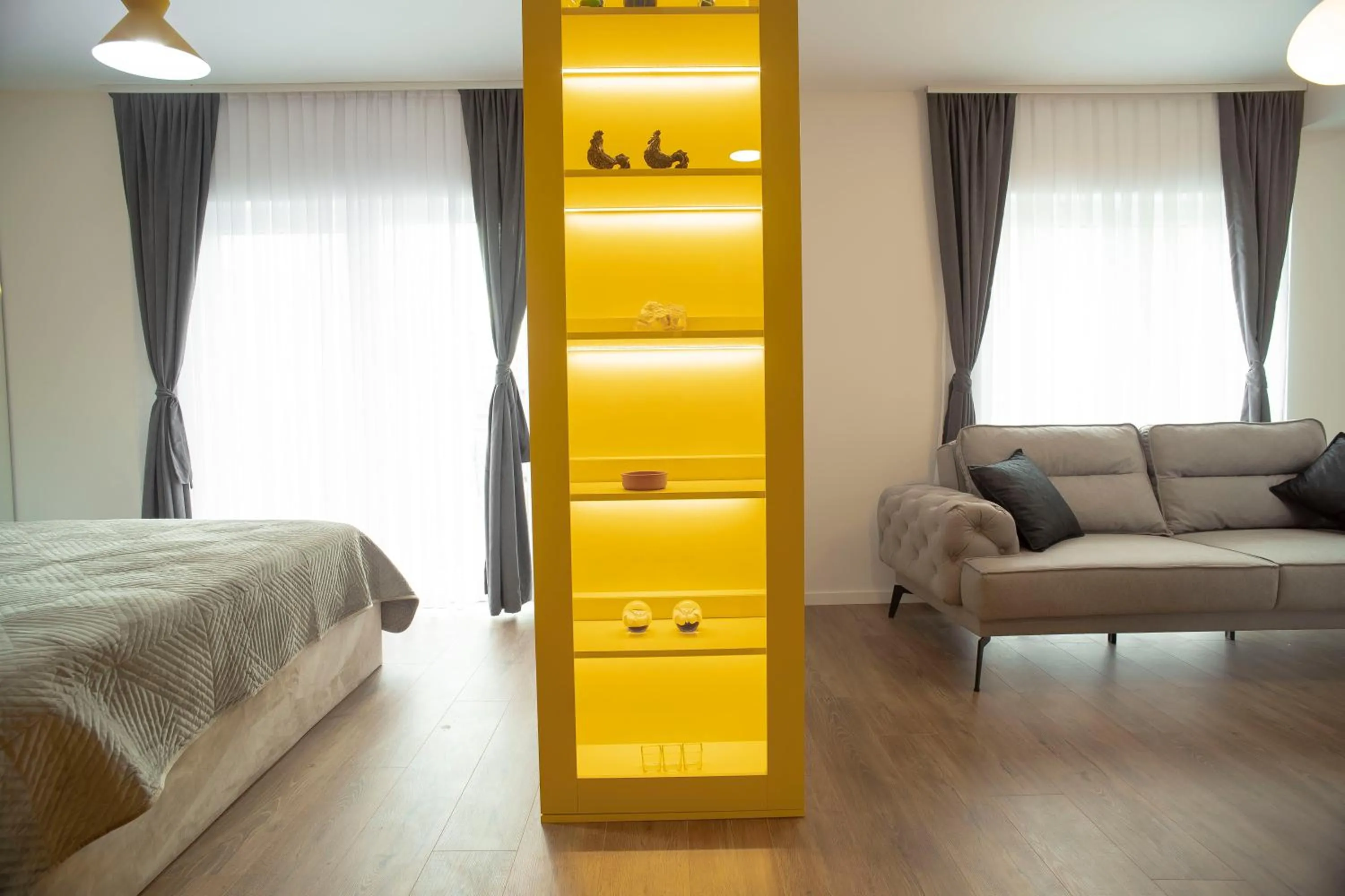 Seating area, Bed in Lux Apartments