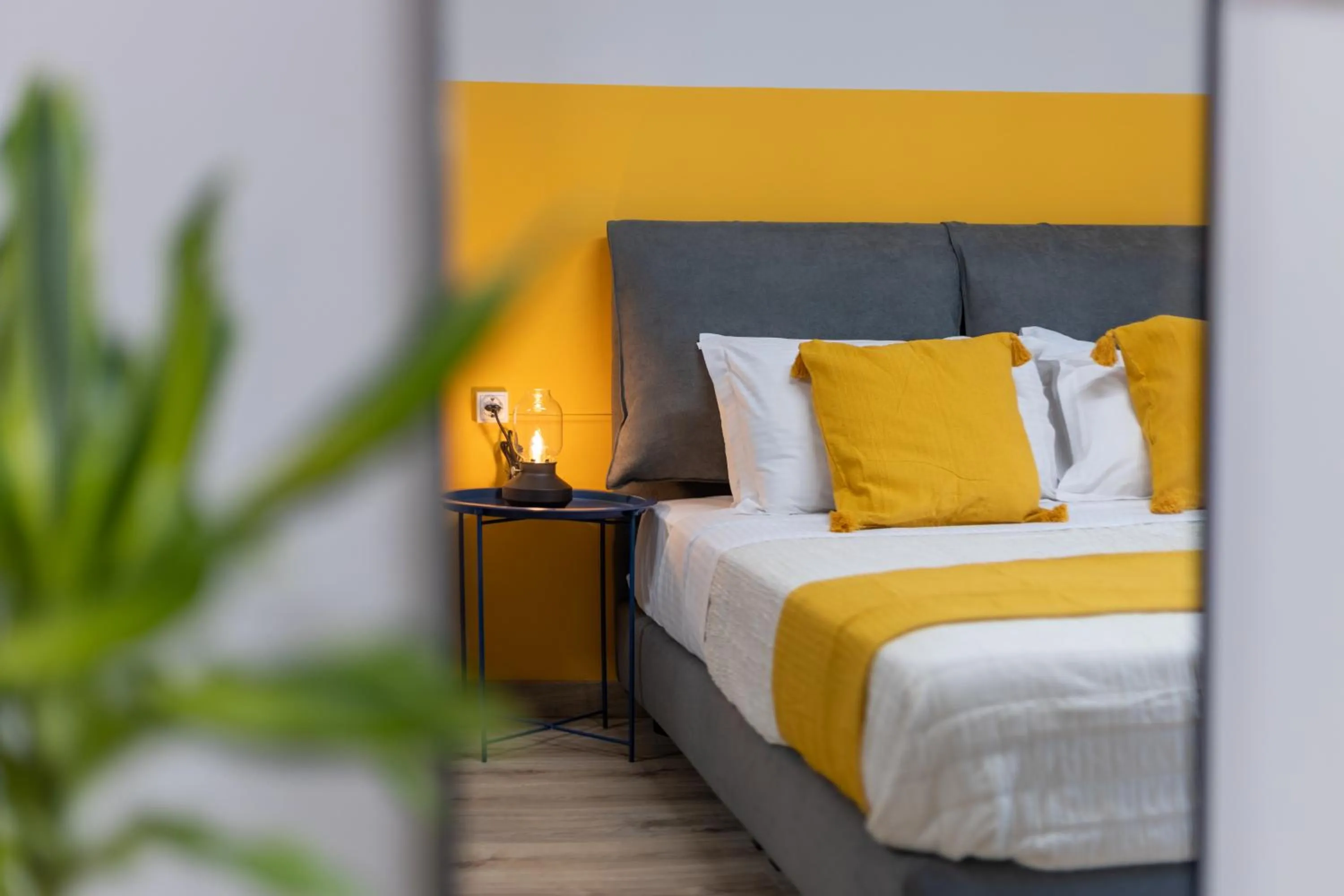 Bed in Athenian Sensations Apartments and Suites in the Heart of Athens