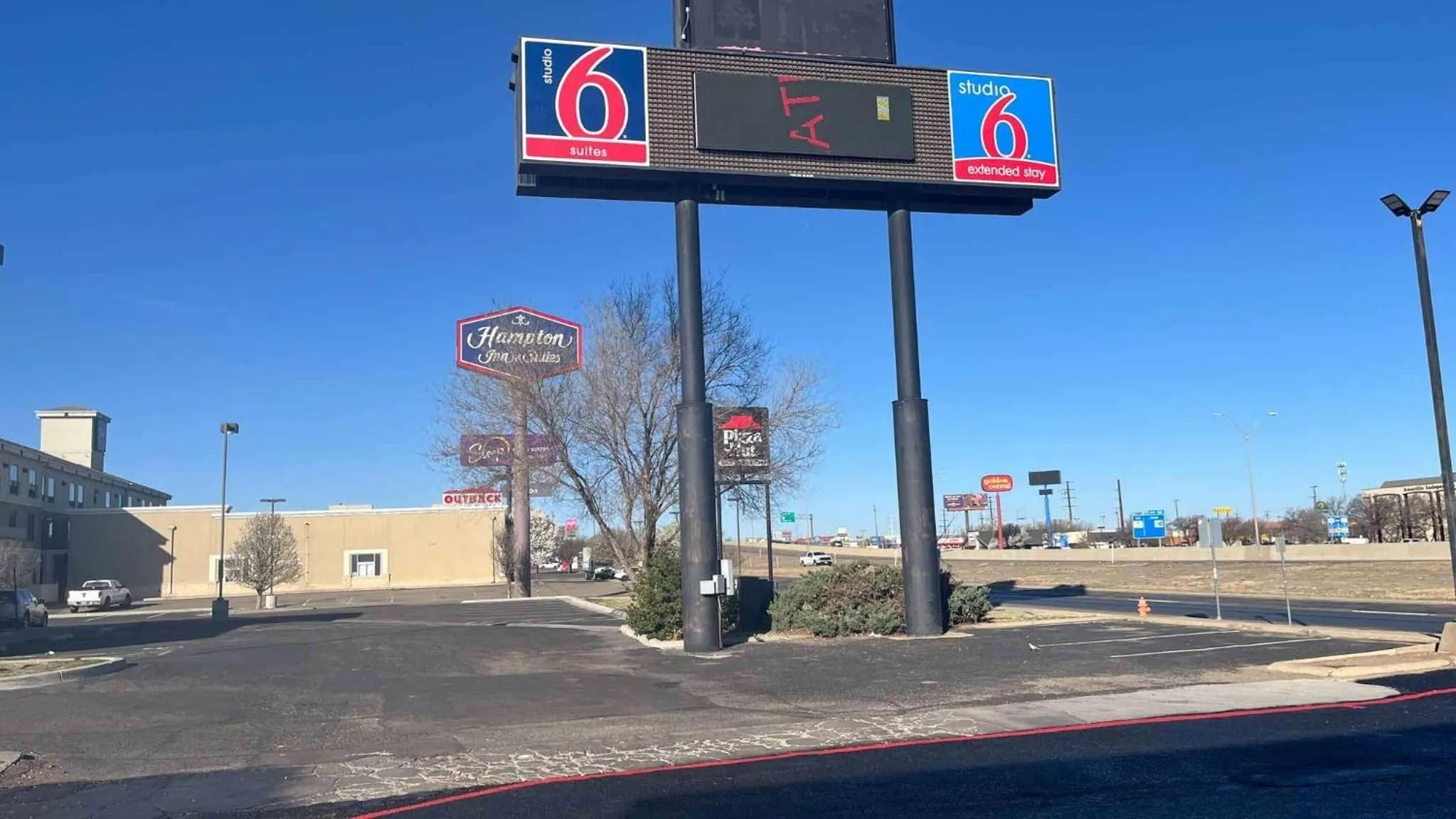 Property building in Studio 6 Amarillo, TX West Medical Center