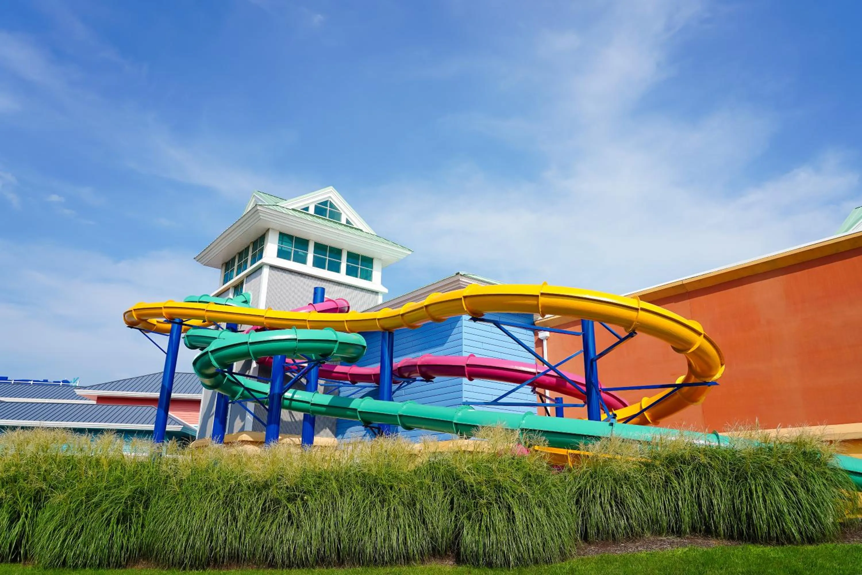 Aqua park in Castaway Bay by Cedar Point Resorts